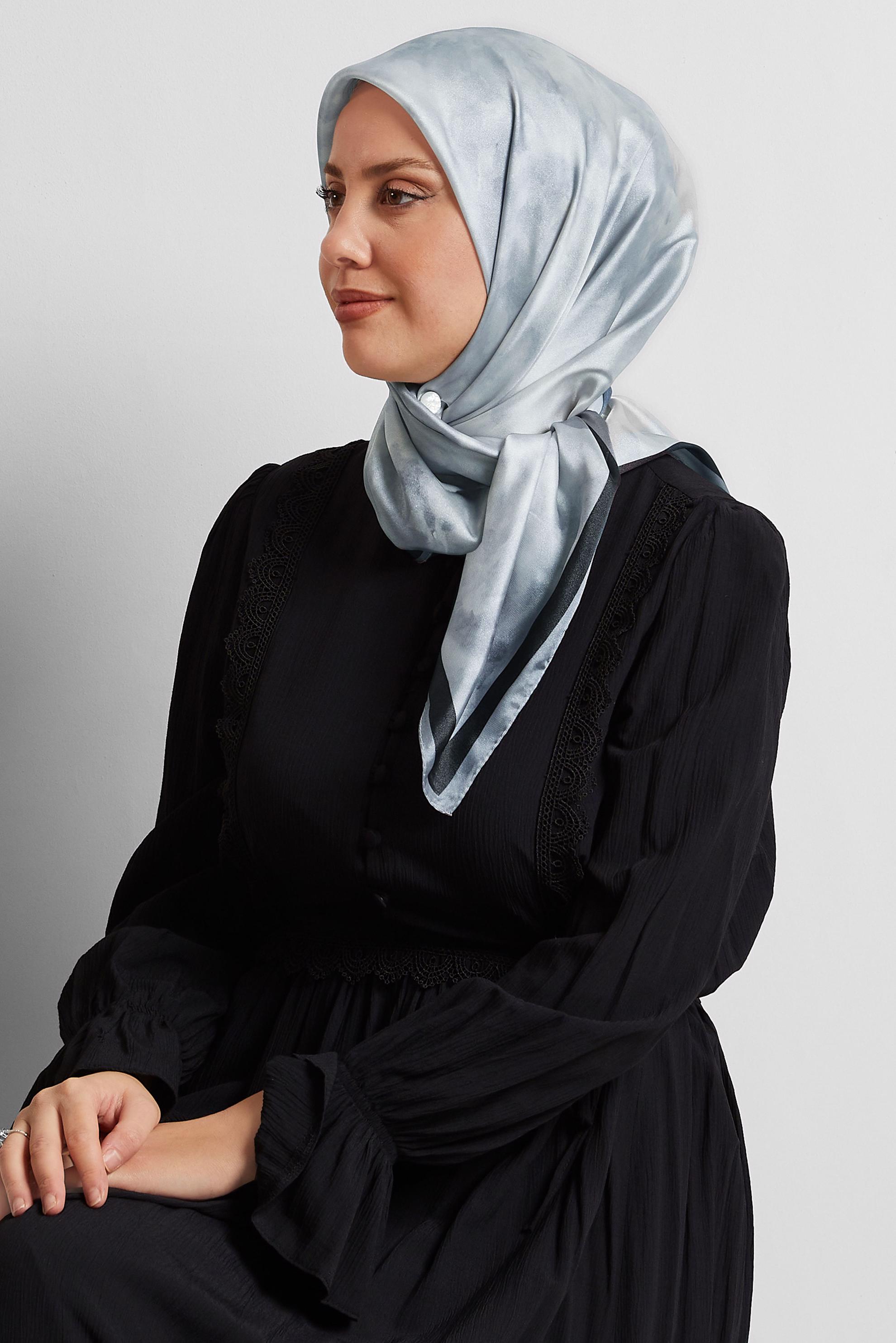 Tesettür giyim GRİ ALVİNA EŞARP 8565