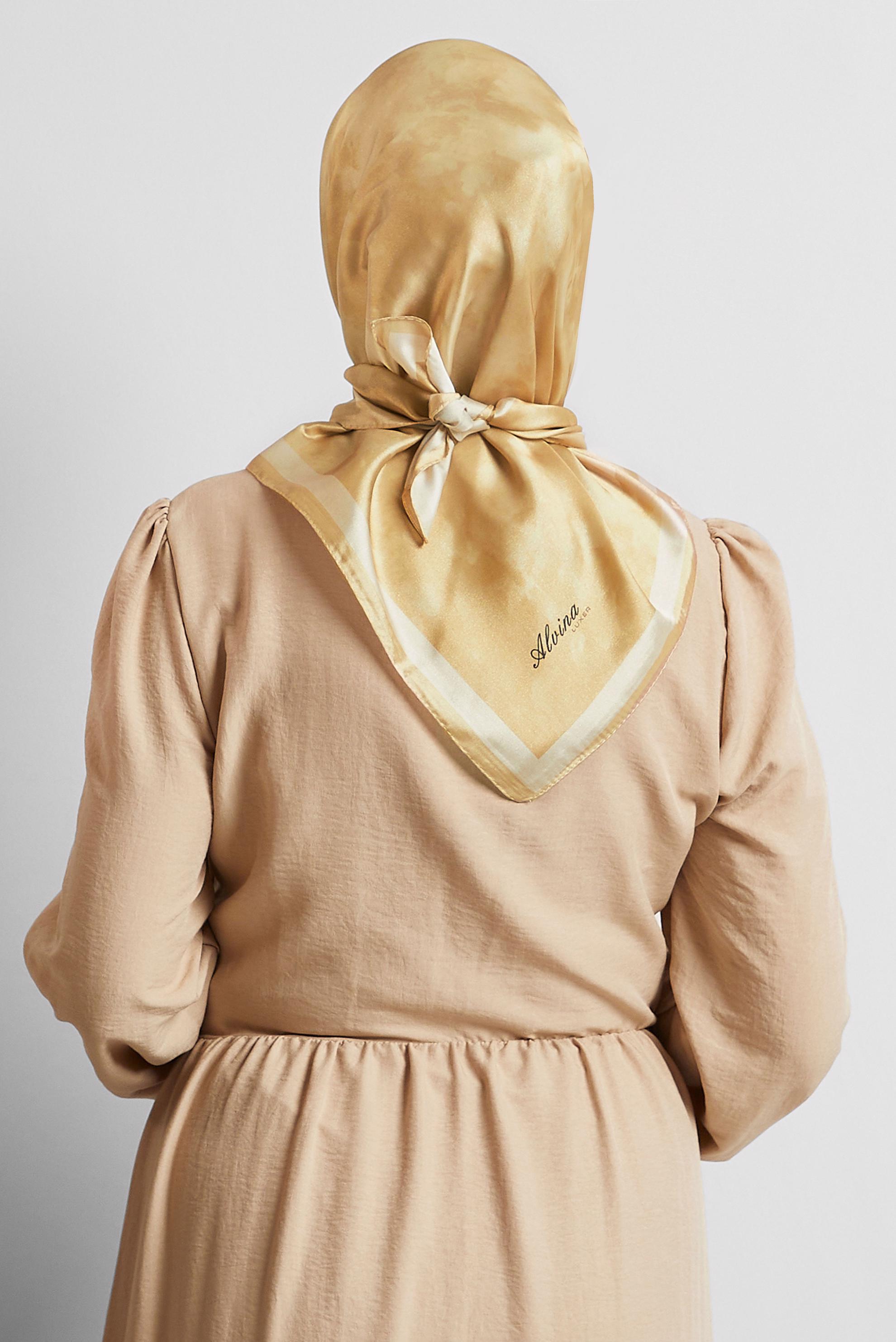 Tesettür giyim SARI ALVİNA EŞARP 8565