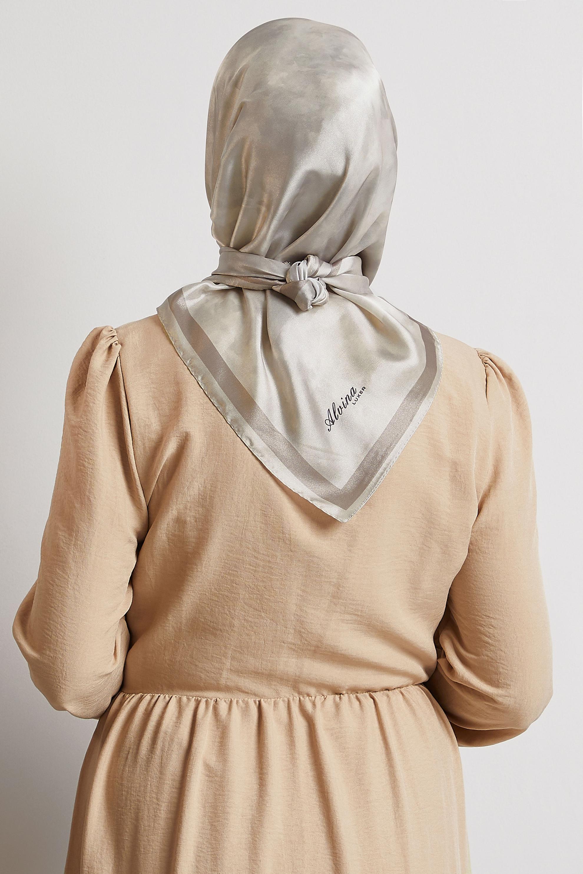 Tesettür giyim BEJ ALVİNA EŞARP 8565