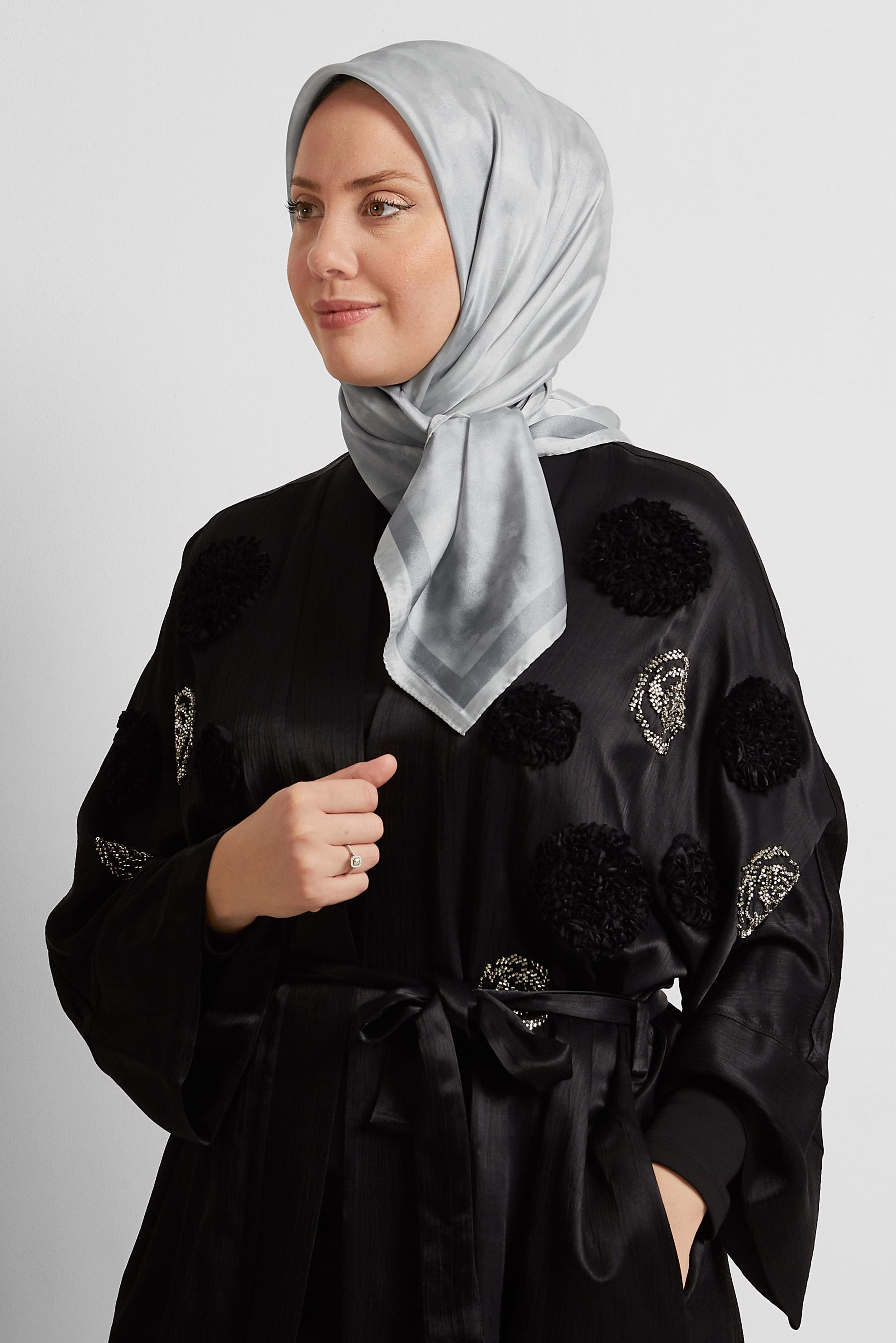 Tesettür giyim GRİ ALVİNA EŞARP 8565