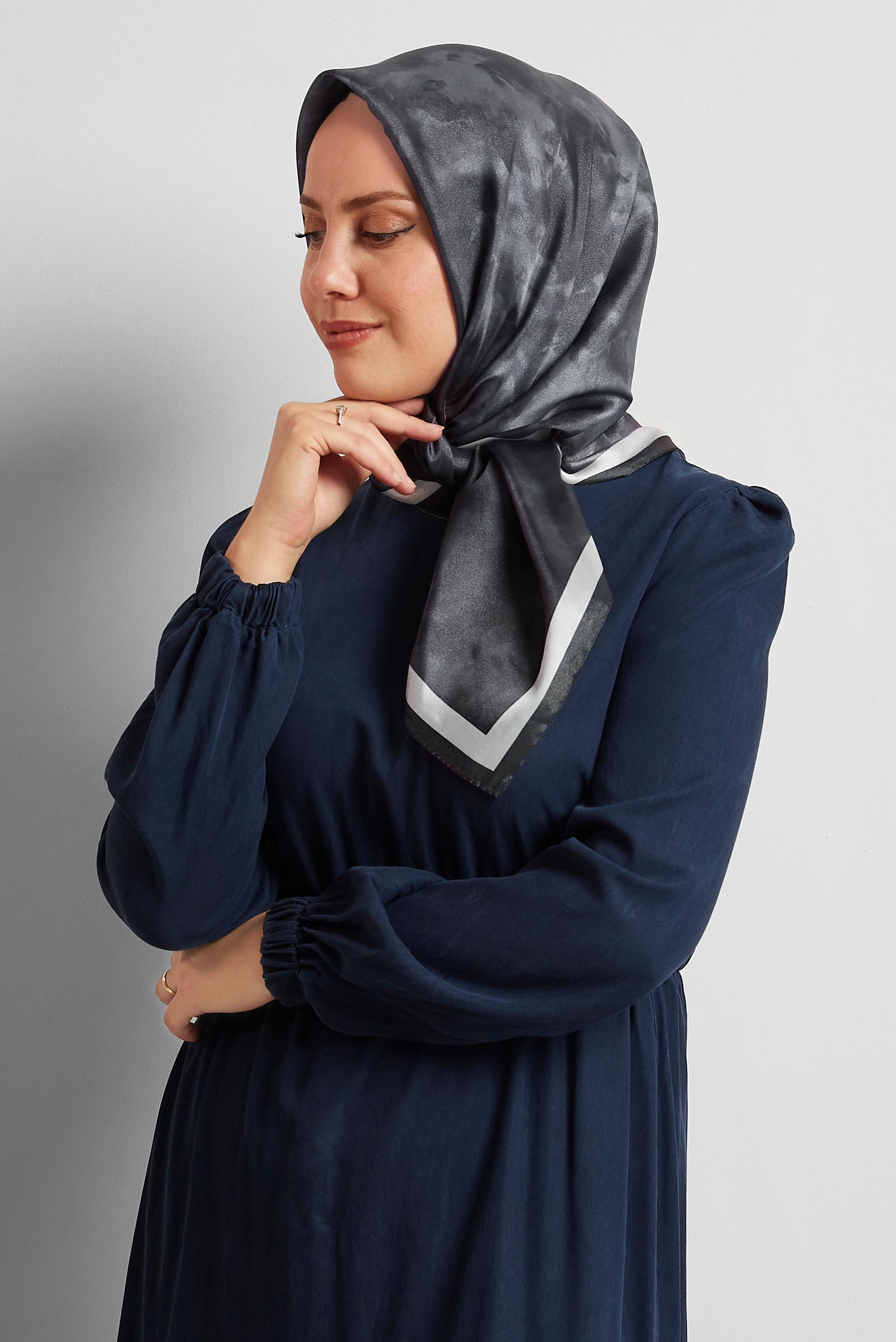 Tesettür giyim GRİ ALVİNA EŞARP 8565