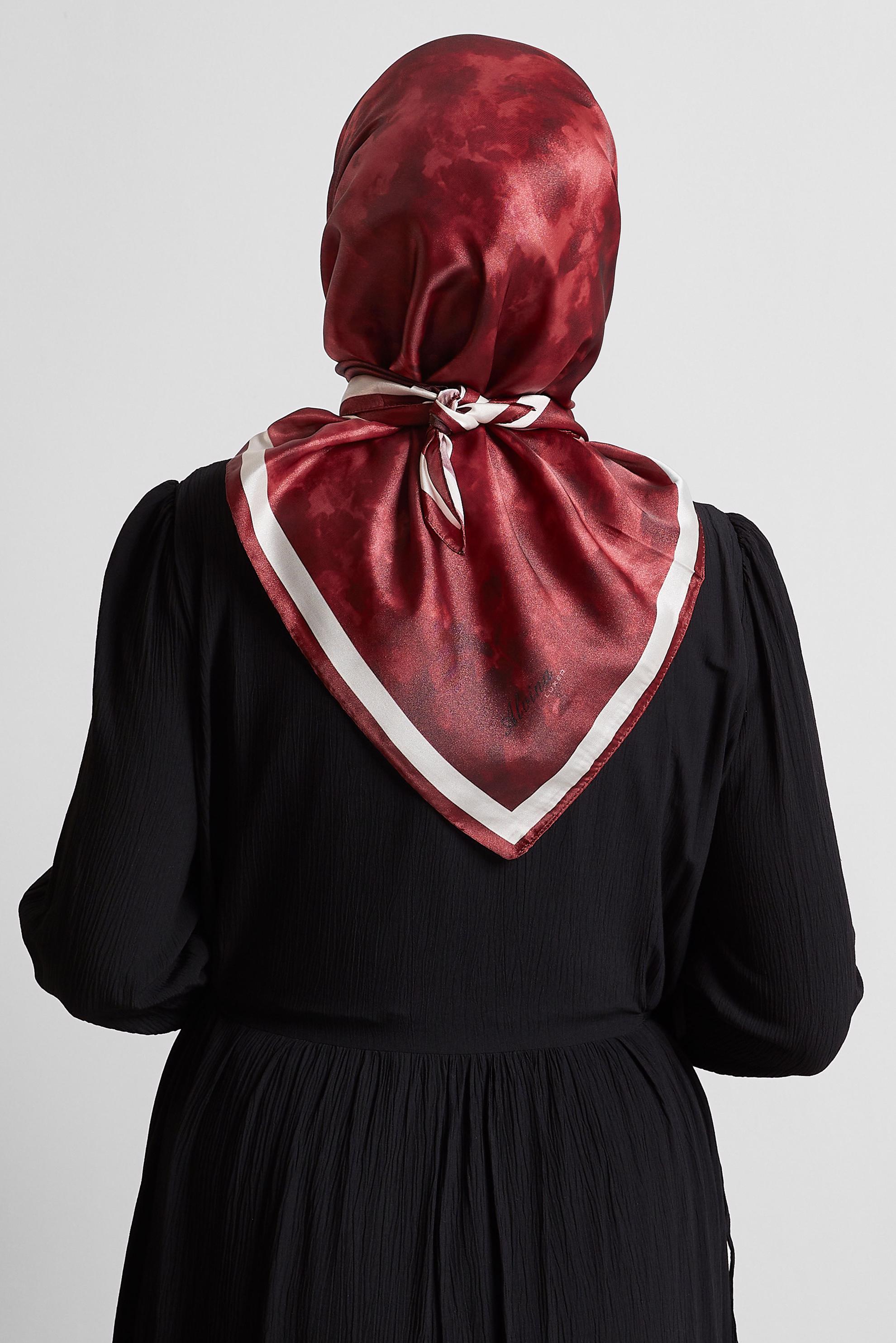 Tesettür giyim BORDO ALVİNA EŞARP 8565