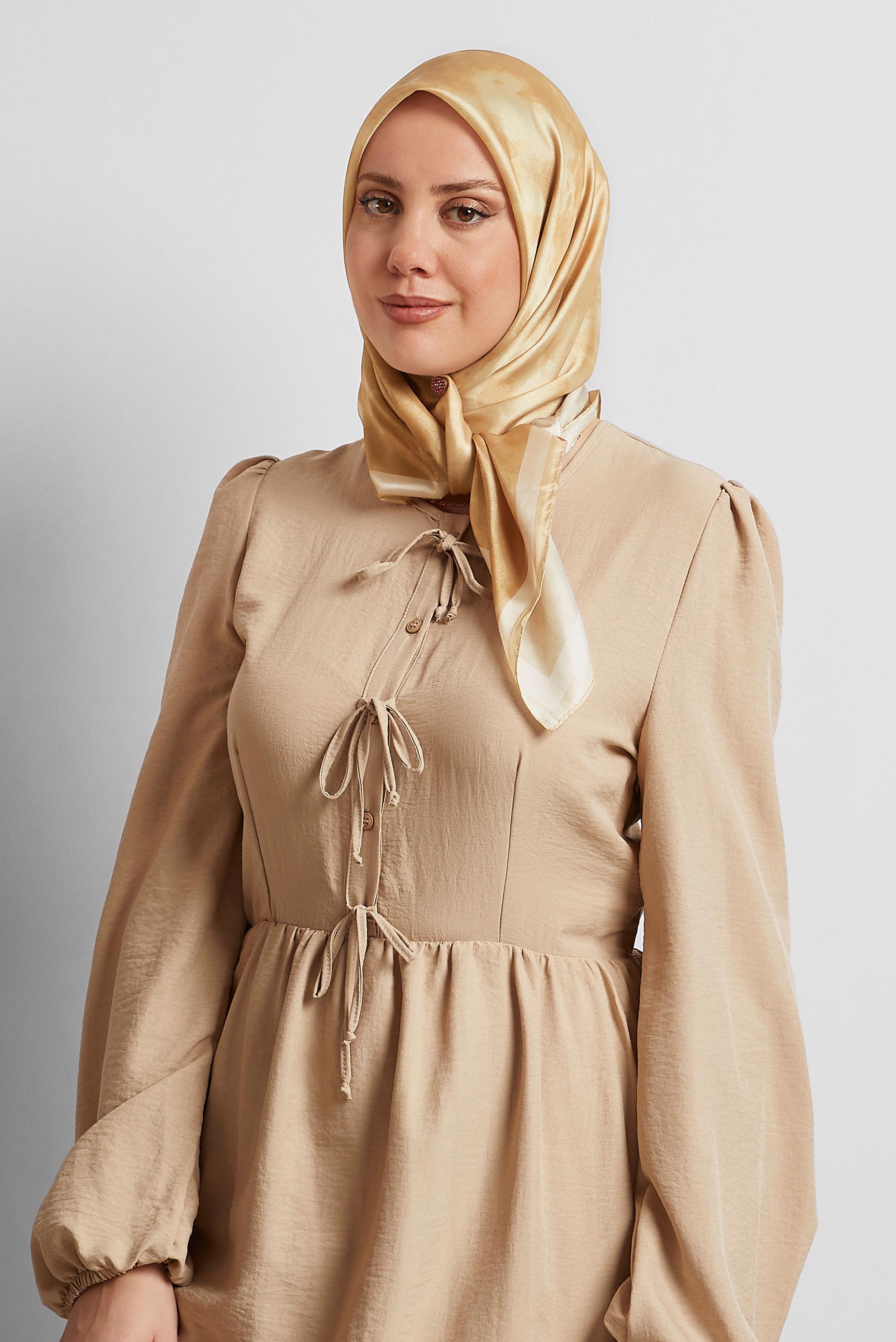 Tesettür giyim ALTIN ALVİNA EŞARP 8565