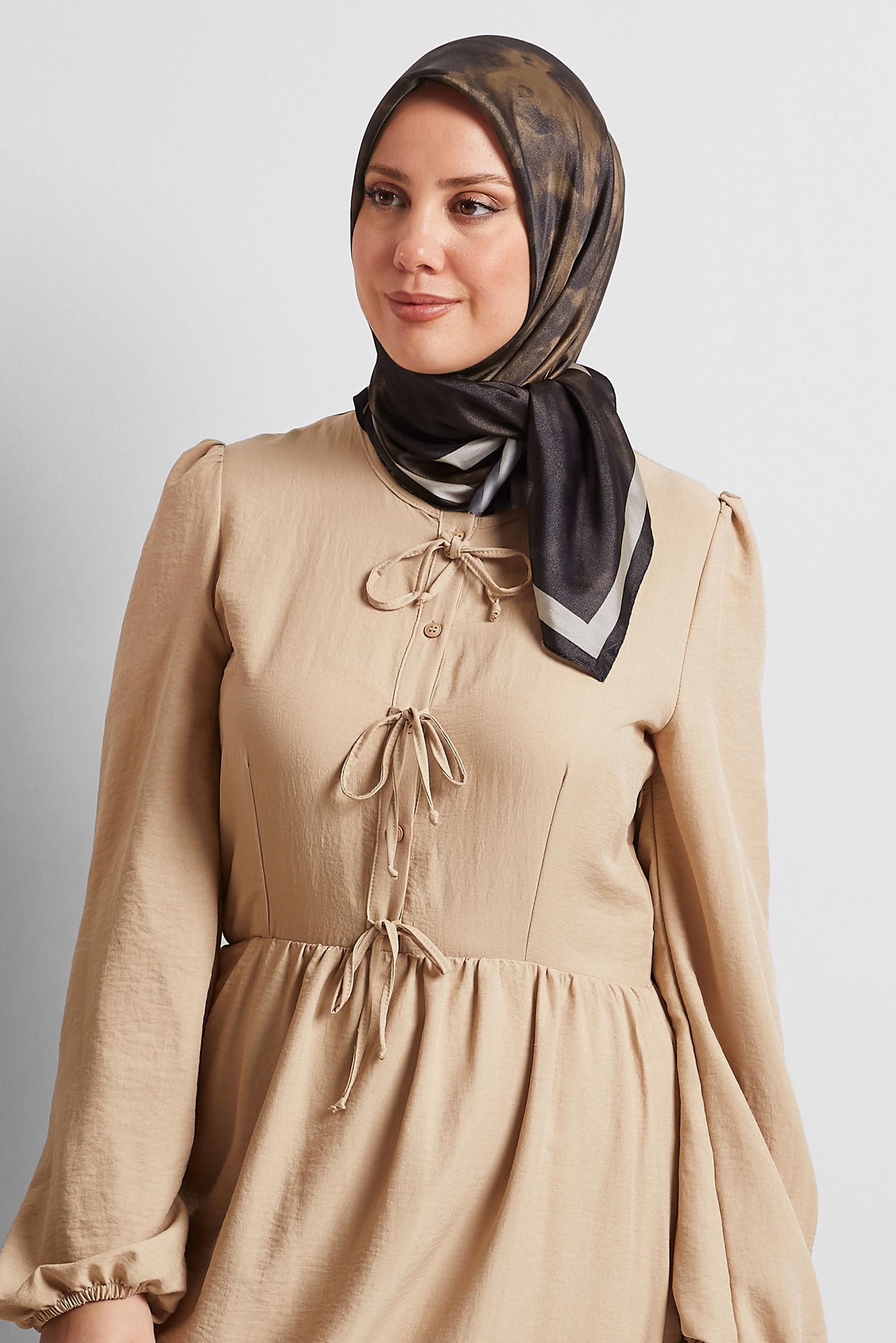 Tesettür giyim KAHVE ALVİNA EŞARP 8565