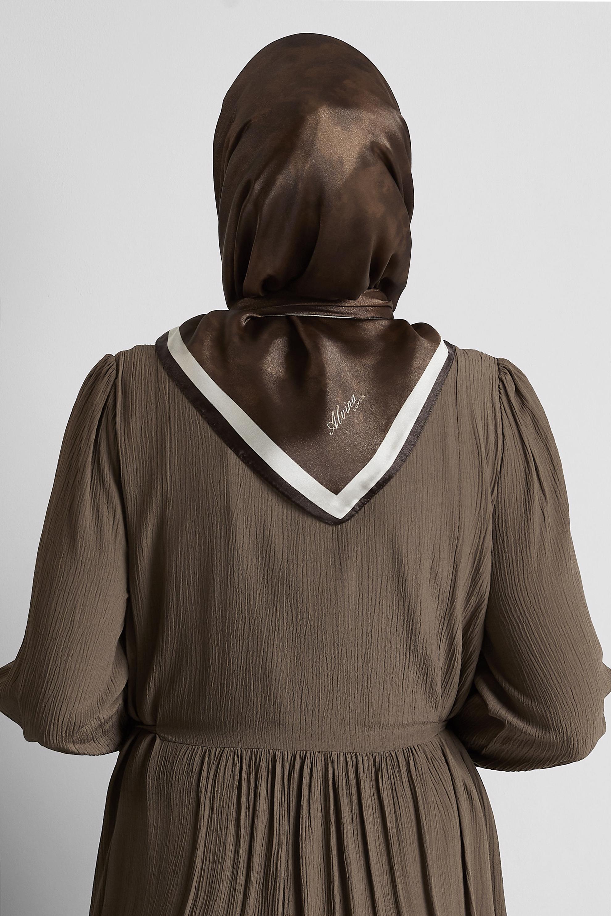 Tesettür giyim KAHVE ALVİNA EŞARP 8565