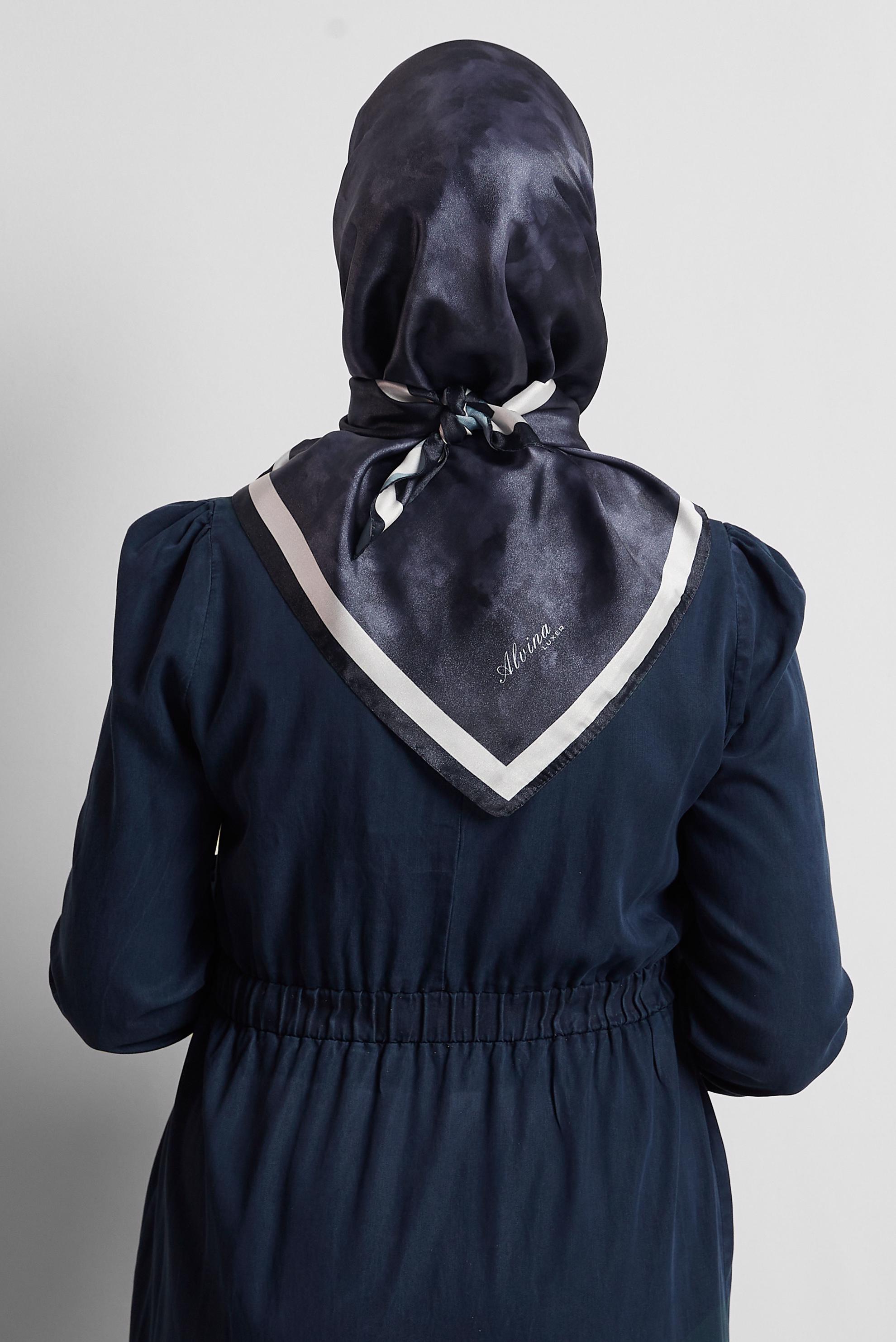 Tesettür giyim LACİVERT ALVİNA EŞARP 8565