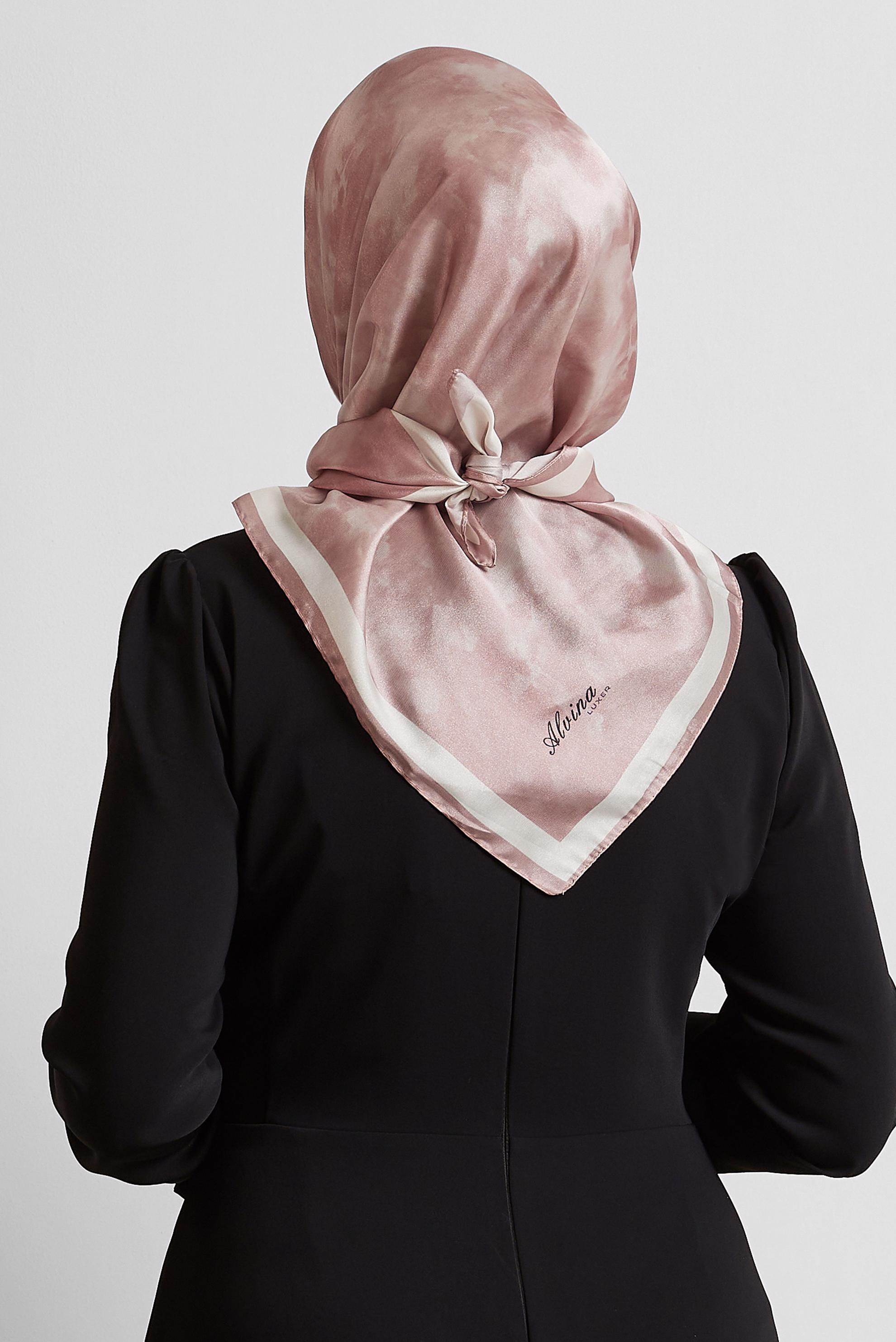 Tesettür giyim PEMBE ALVİNA EŞARP 8565