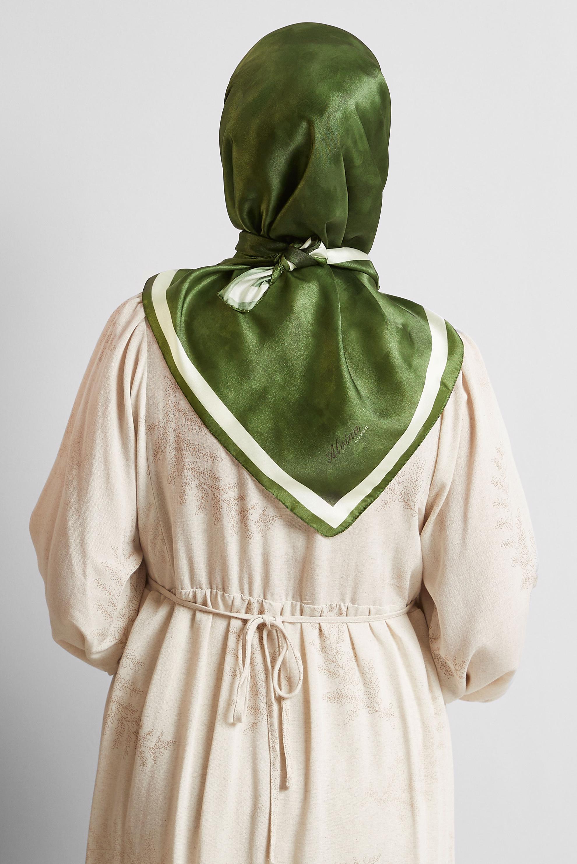 Tesettür giyim YEŞİL ALVİNA EŞARP 8565