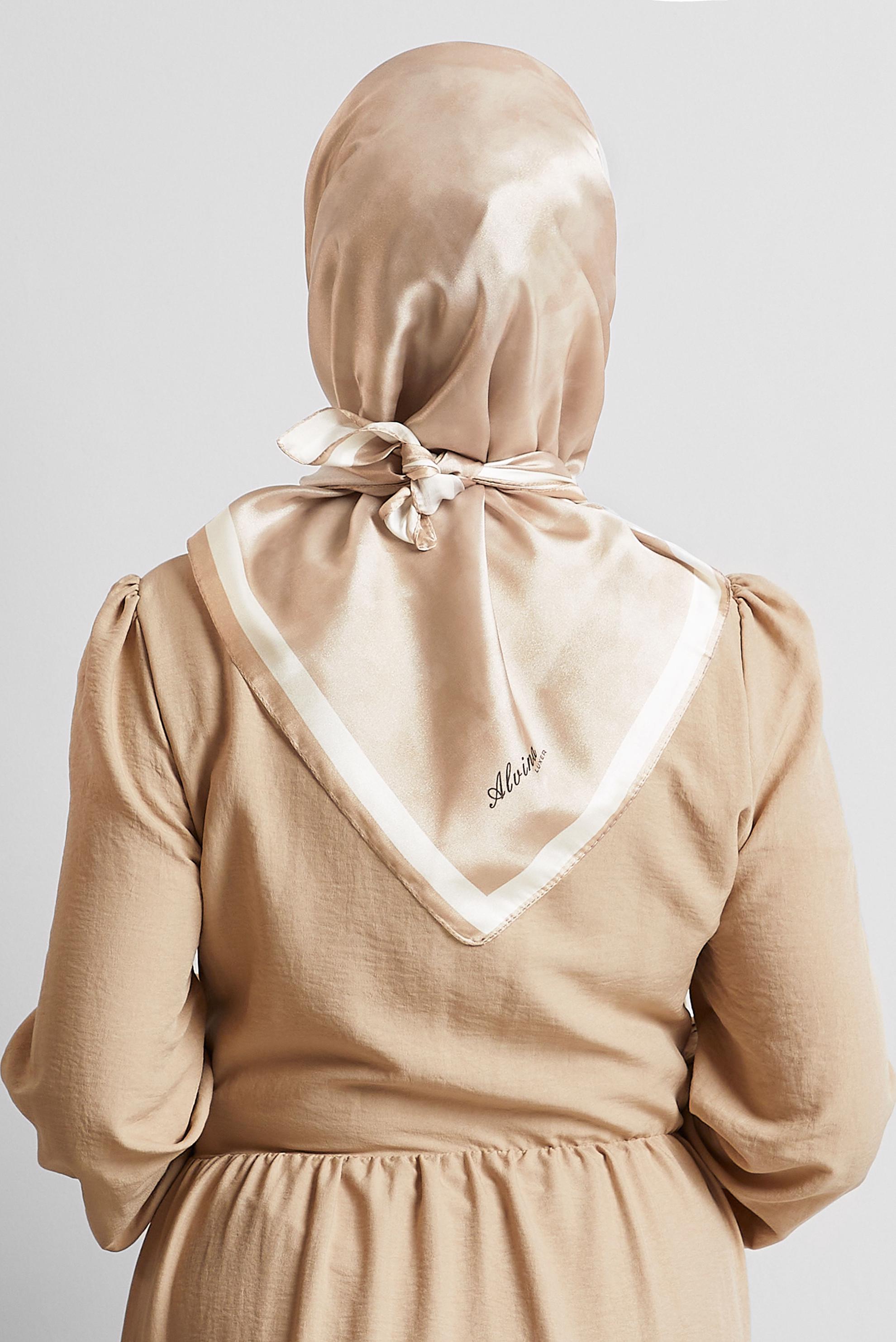 Tesettür giyim PUDRA ALVİNA EŞARP 8565