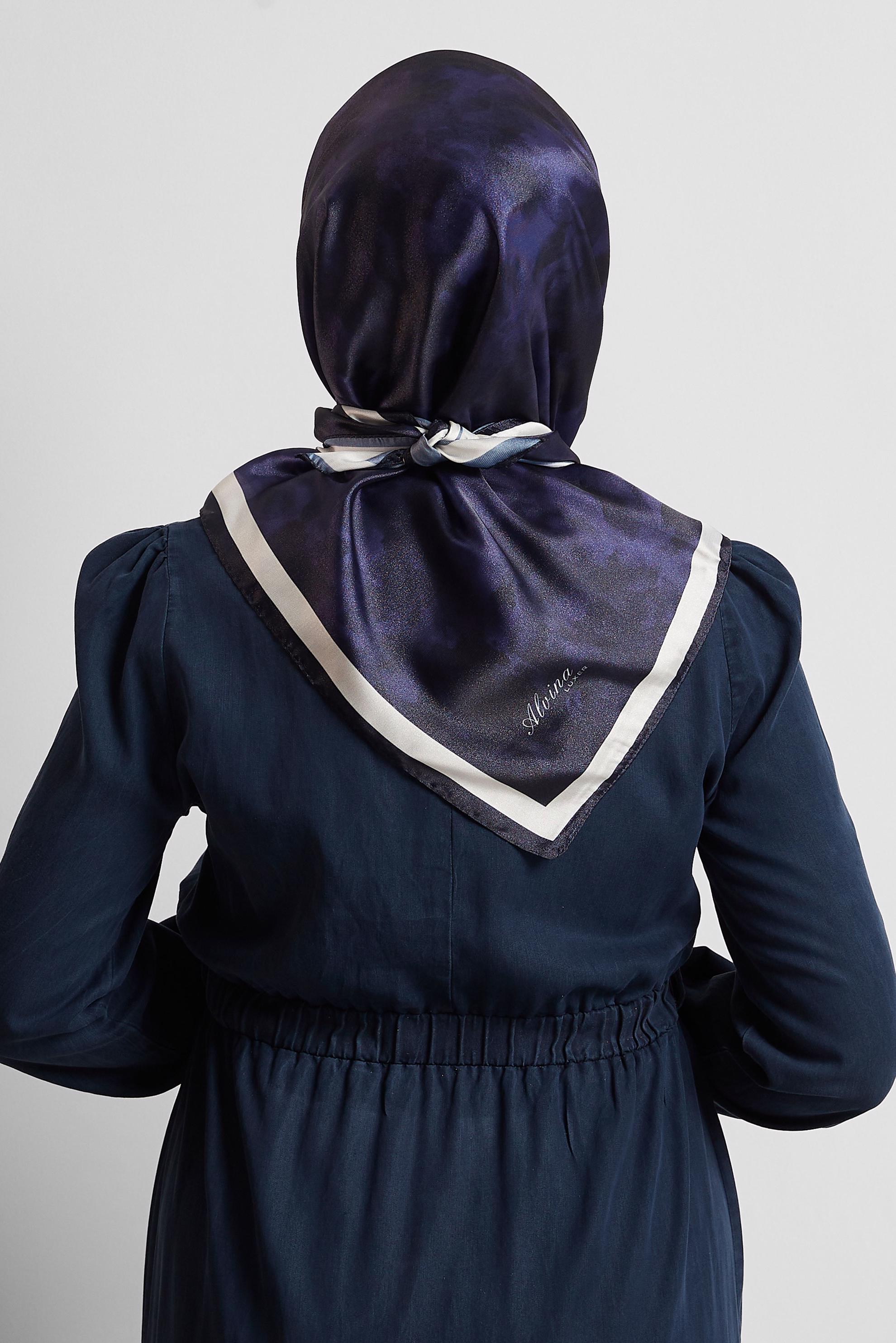 Tesettür giyim LACİVERT ALVİNA EŞARP 8565