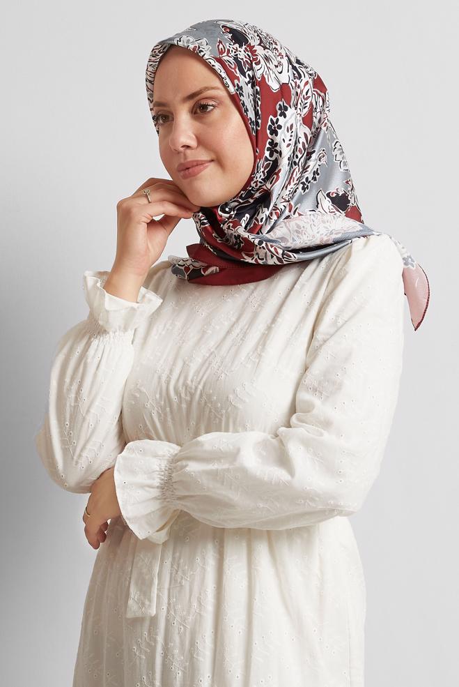 Hijab clothing CLARET RED ALVINA SCARF 8576 - ALVİNA