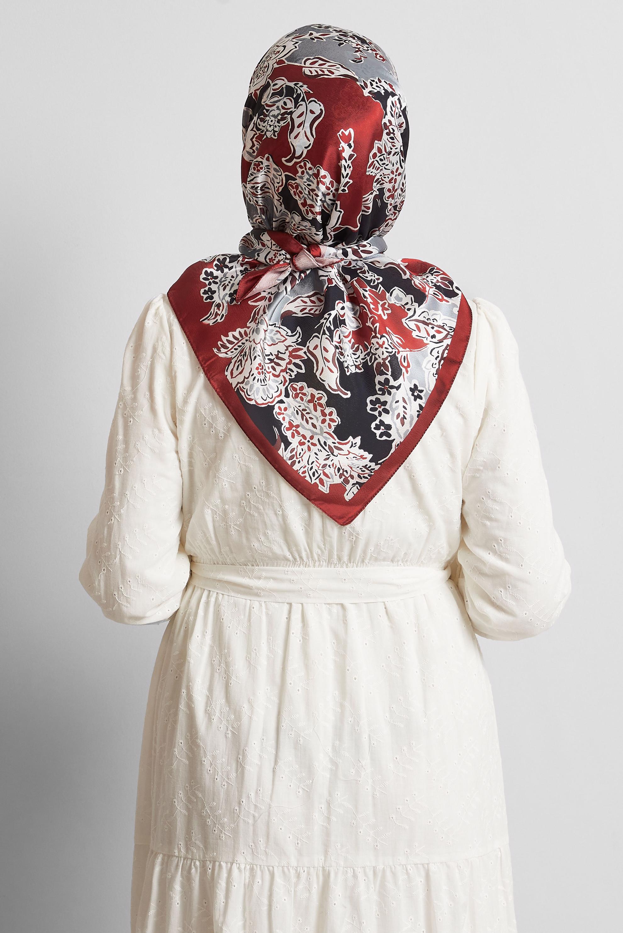 Hijab clothing CLARET RED ALVINA SCARF 8576