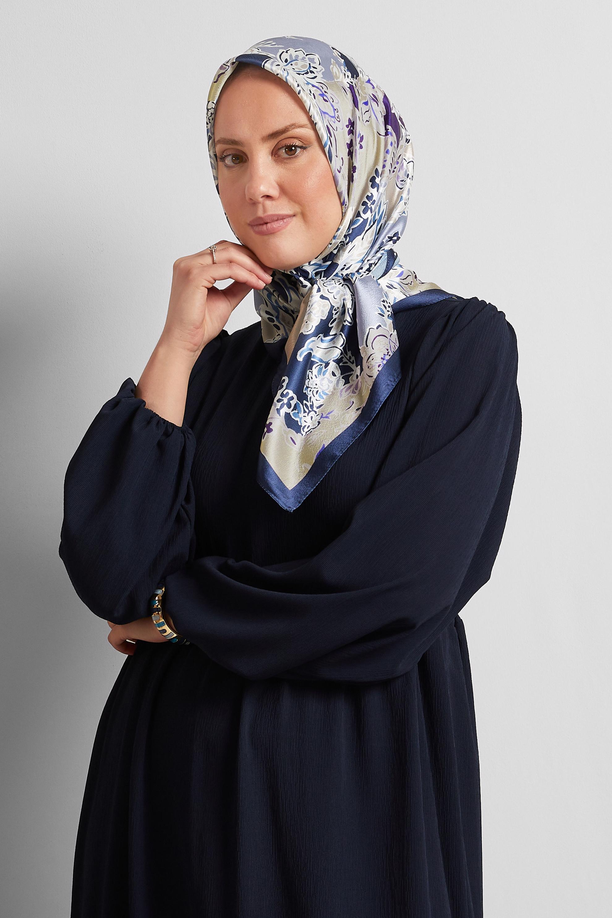 Vêtements hijab BLEU MARINE ÉCHARPE ALVINA 8576