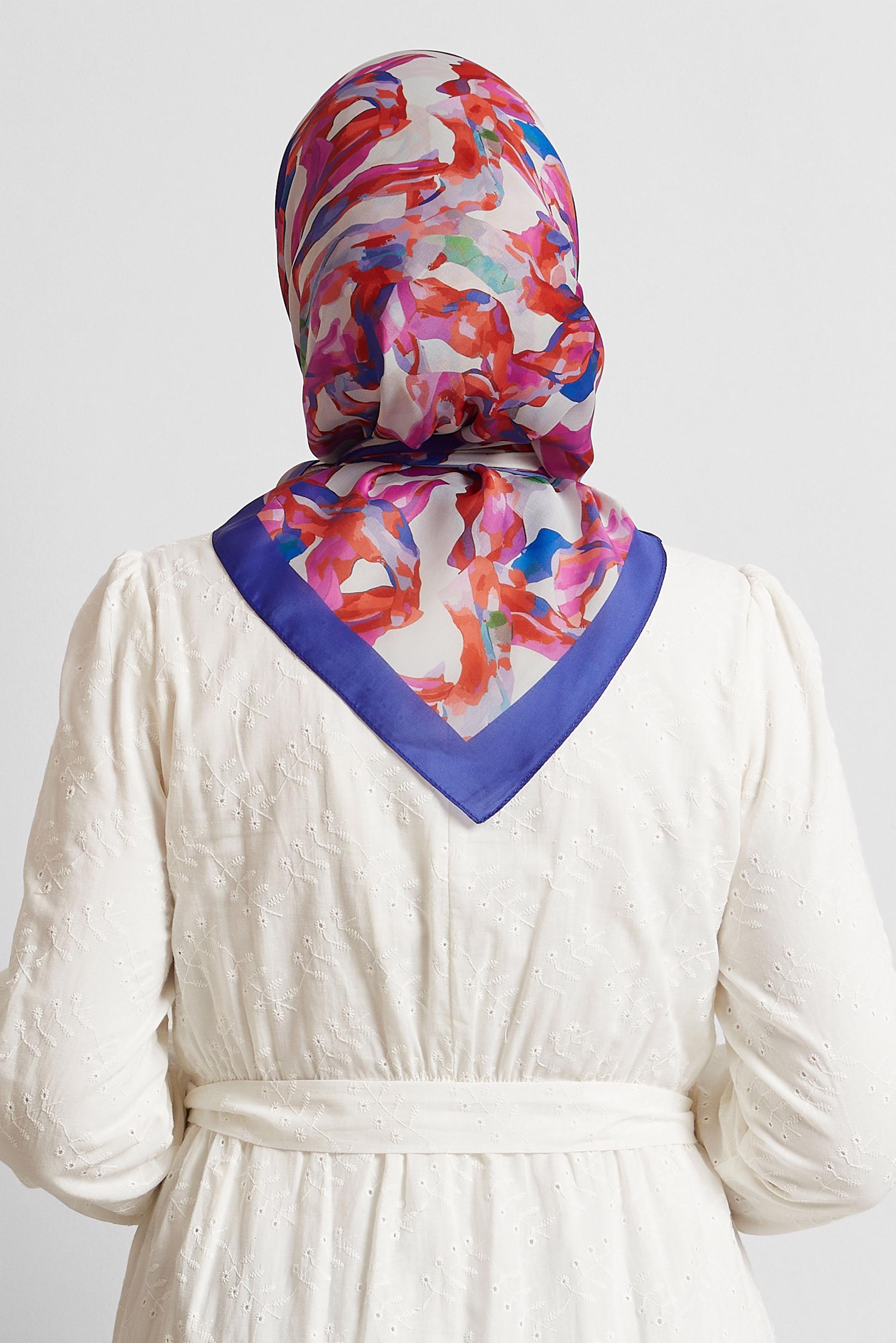 Tesettür giyim MOR ALVİNA DESENLİ EŞARP 8578