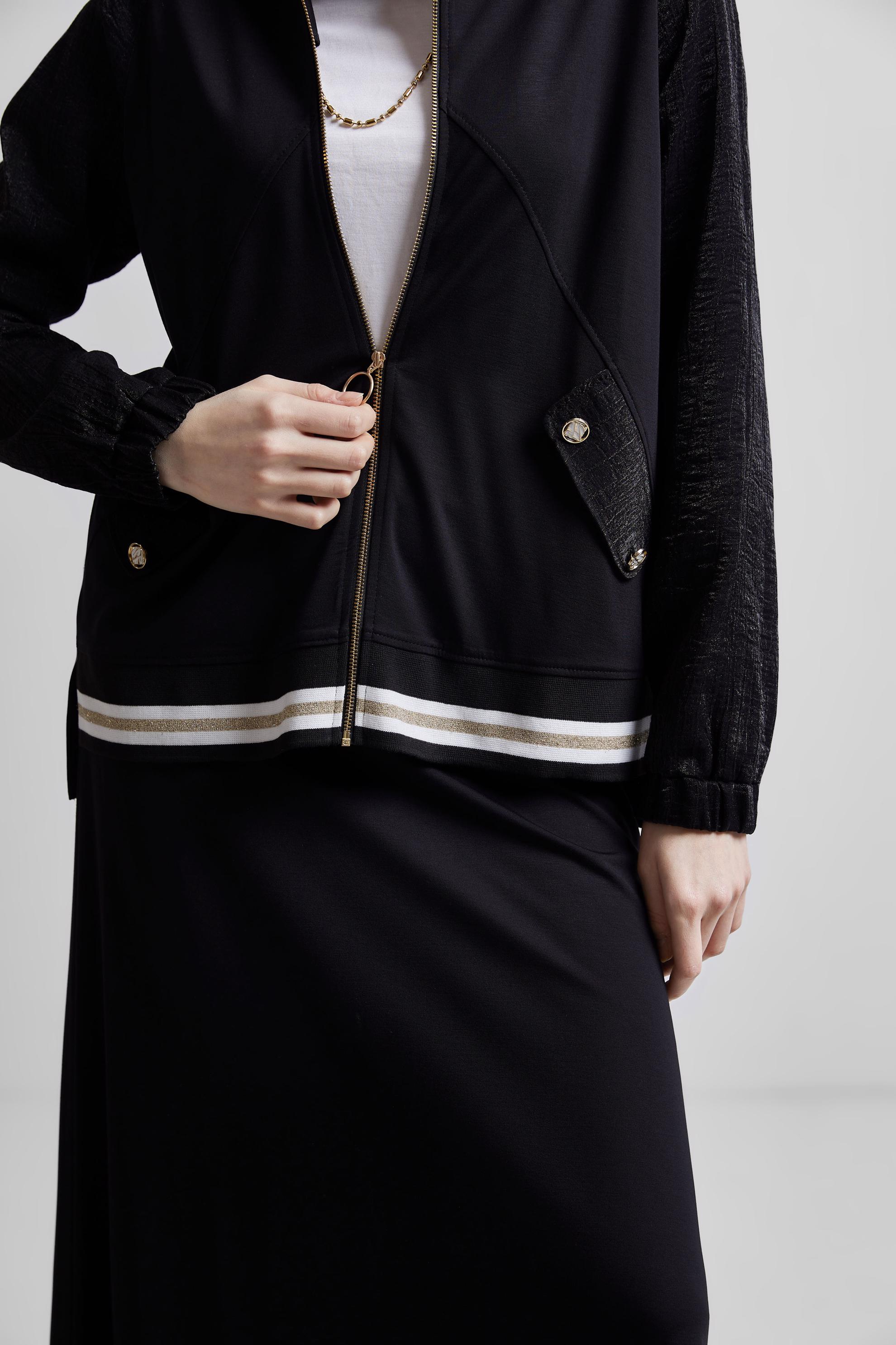 Tesettür giyim SİYAH ETEKLİ EŞOFMAN TAKIM 44676