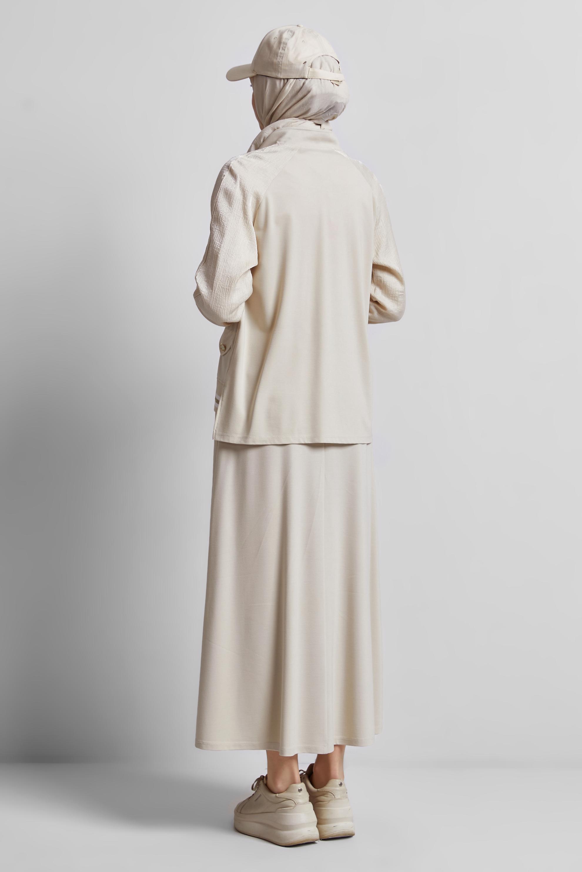 Tesettür giyim KUM ETEKLİ EŞOFMAN TAKIM 44676