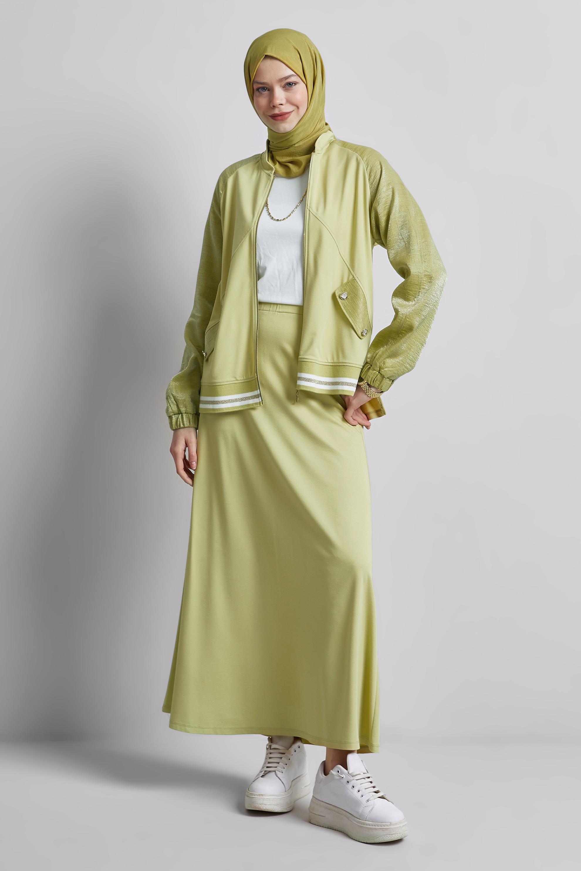 Tesettür giyim SARI ETEKLİ EŞOFMAN TAKIM 44676