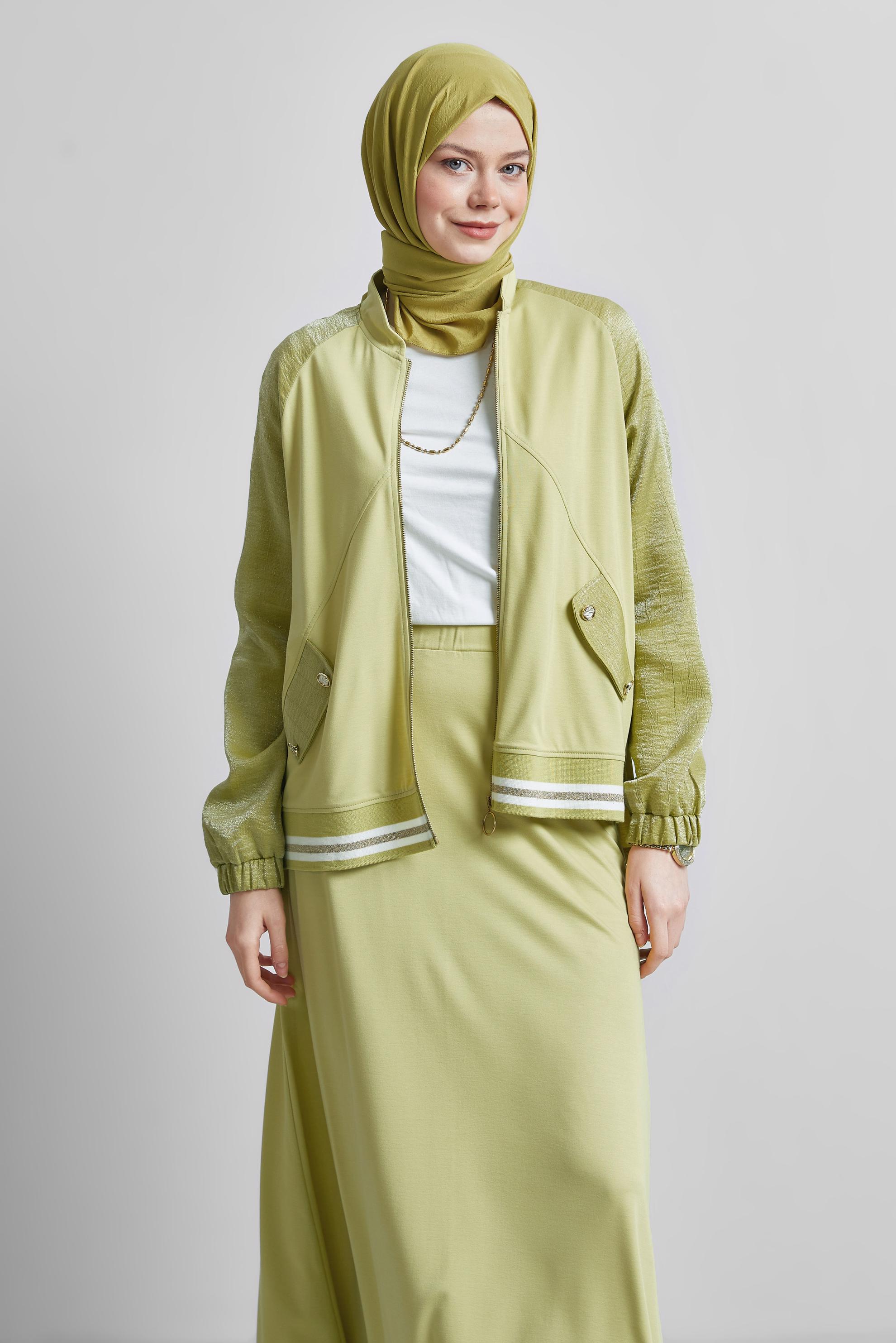 Tesettür giyim SARI ETEKLİ EŞOFMAN TAKIM 44676