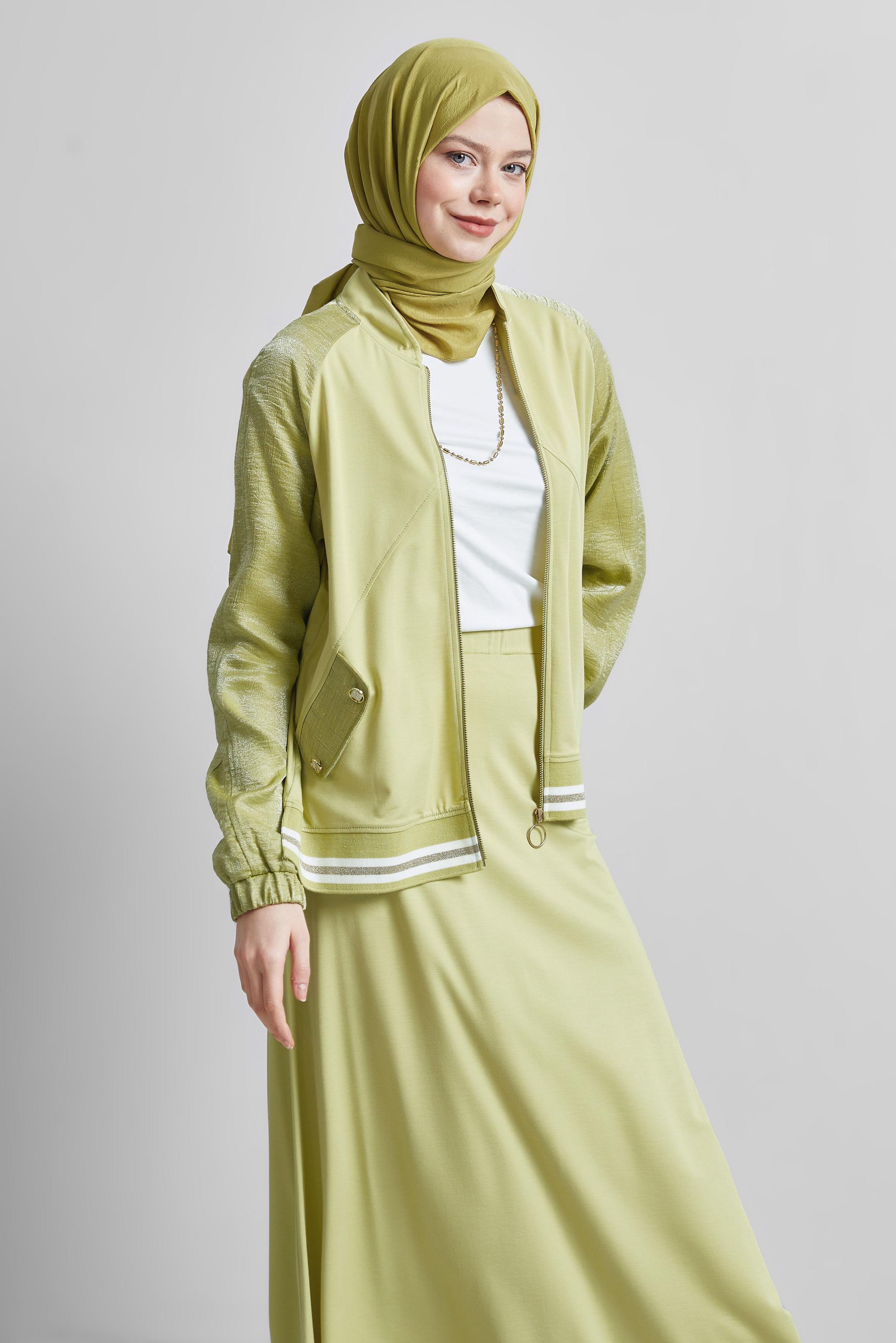 Tesettür giyim SARI ETEKLİ EŞOFMAN TAKIM 44676