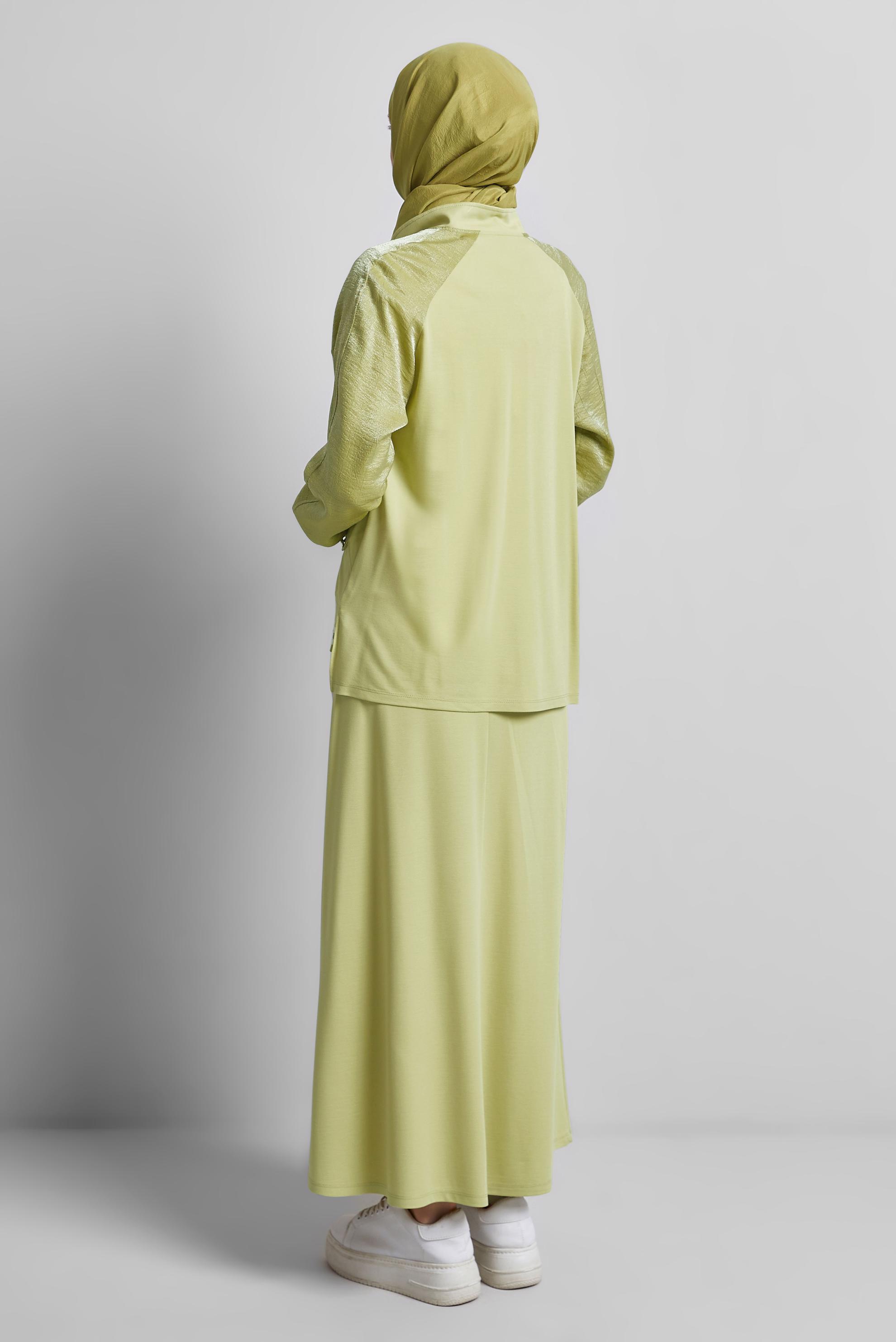 Tesettür giyim SARI ETEKLİ EŞOFMAN TAKIM 44676