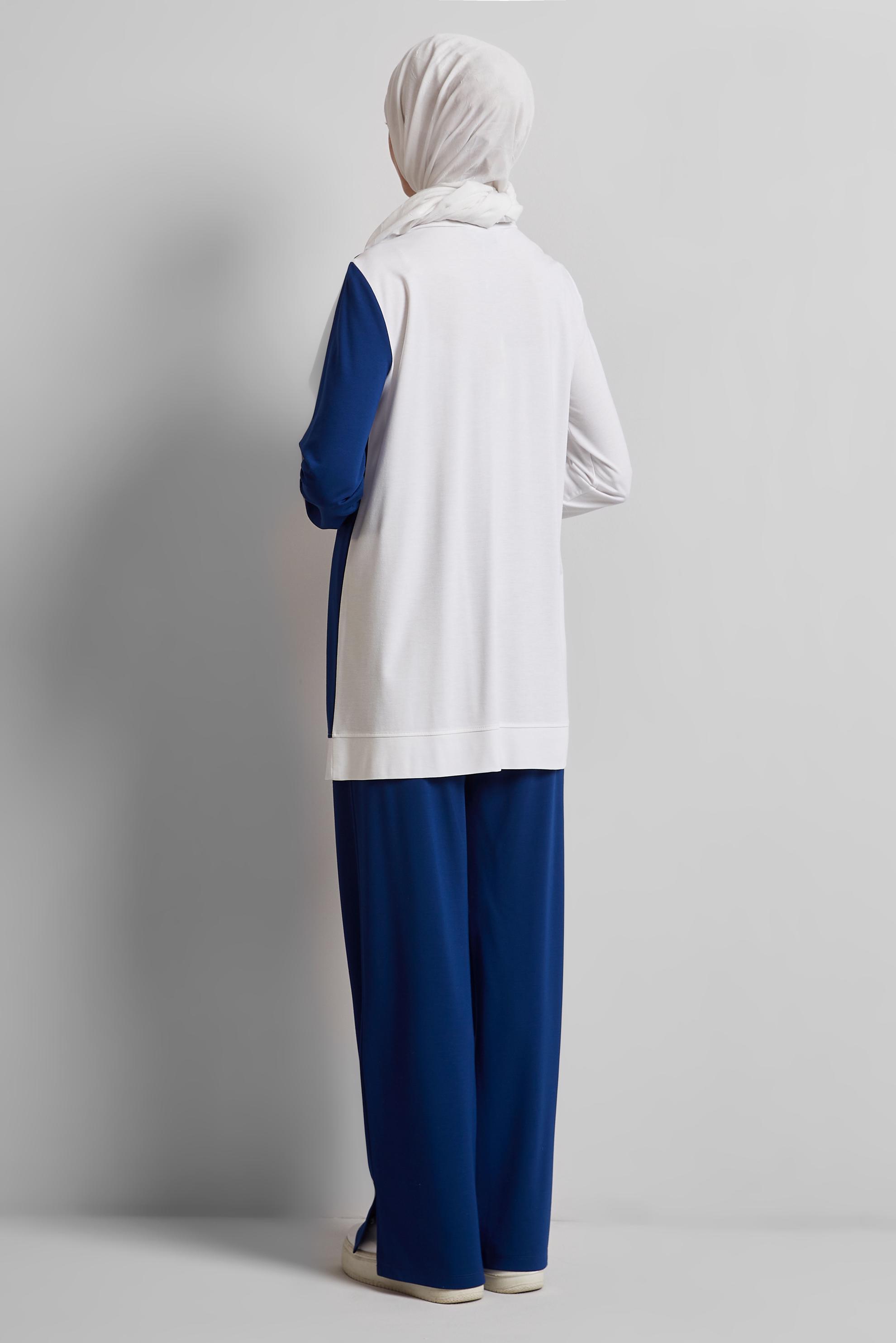 Tesettür giyim BEYAZ PANTOLONLU EŞOFMAN TAKIM 44701