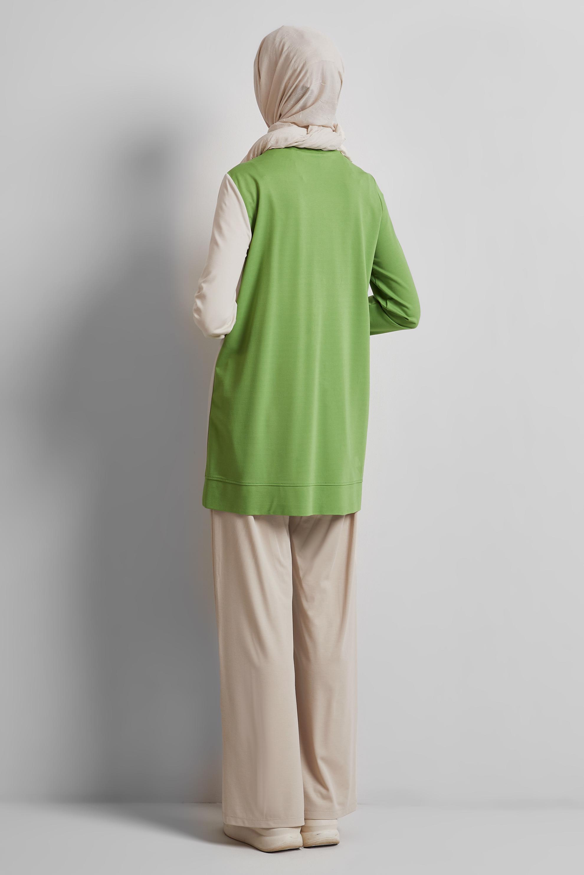 Tesettür giyim YEŞİL PANTOLONLU EŞOFMAN TAKIM 44701