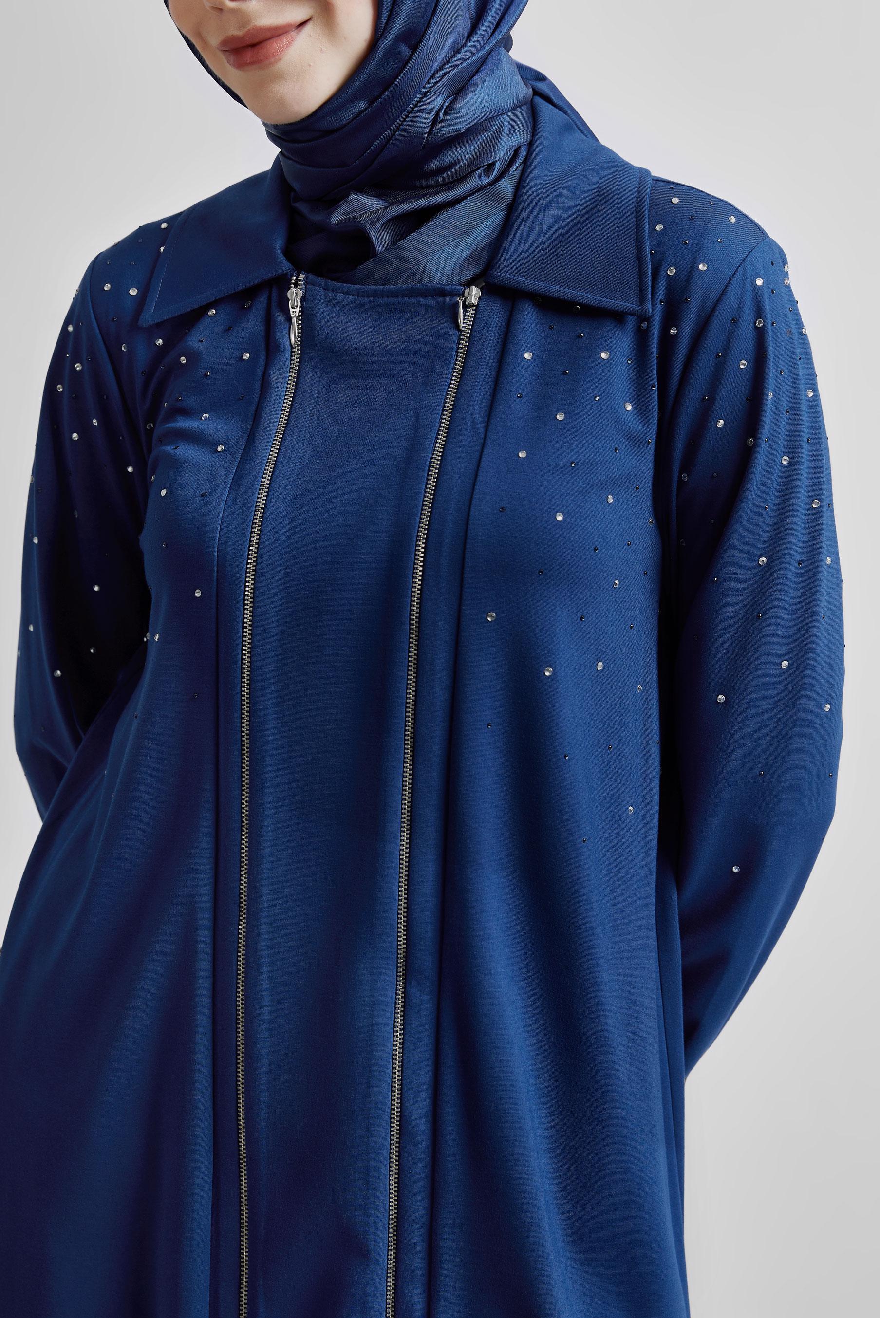 Hijab clothing NAVY BLUE TRACKSUIT SET WITH GEM 44704