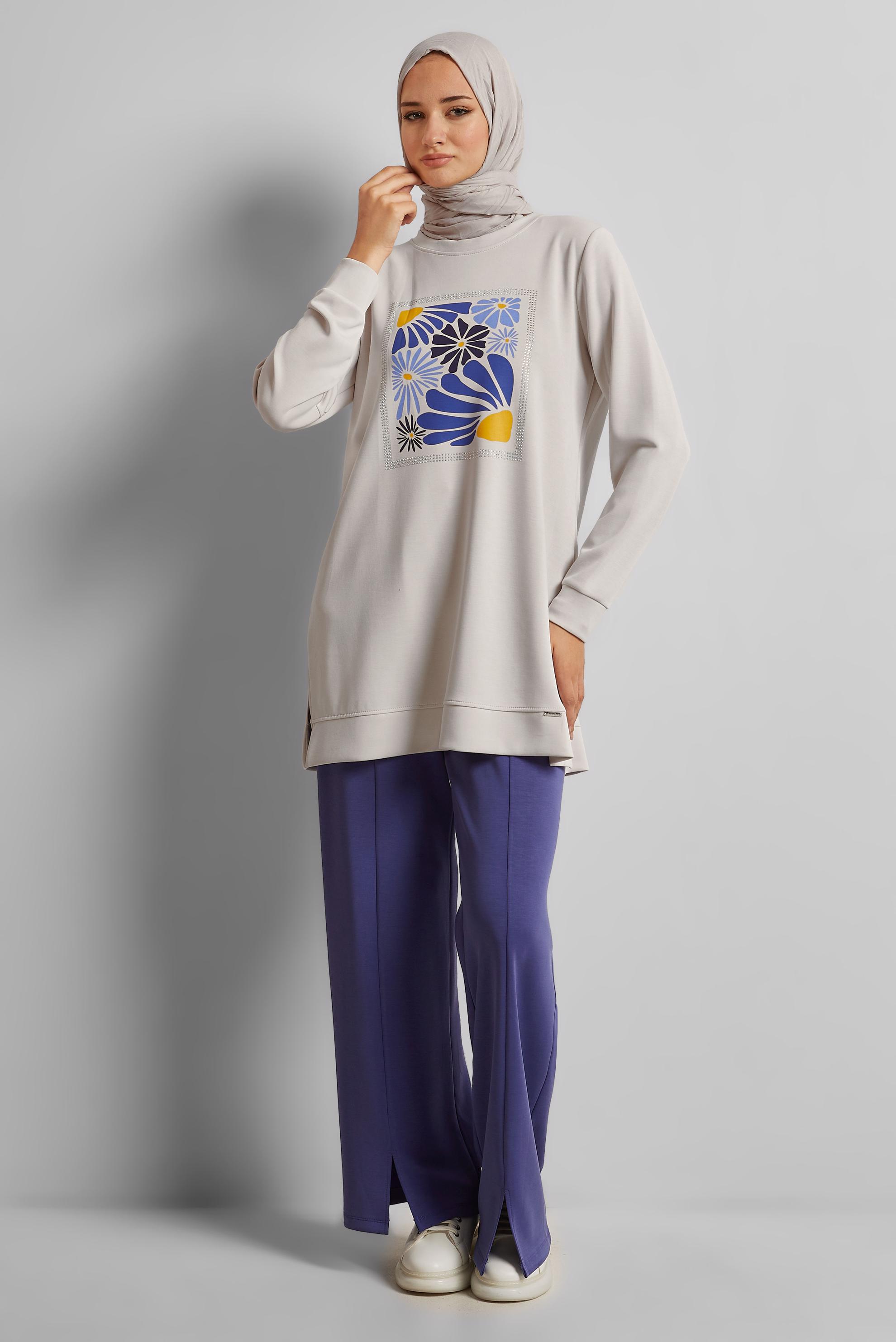 Vêtements hijab POURPRE ENSEMBLE DE SURVÊTEMENT IMPRIMÉ 44744