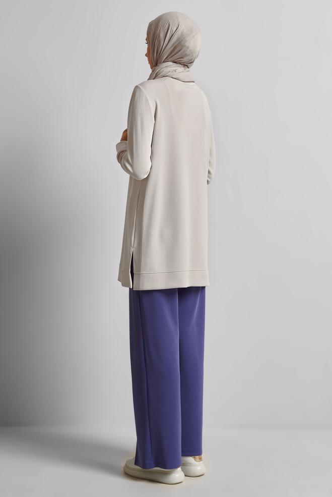 Vêtements hijab POURPRE ENSEMBLE DE SURVÊTEMENT IMPRIMÉ 44744 - ALVİNA