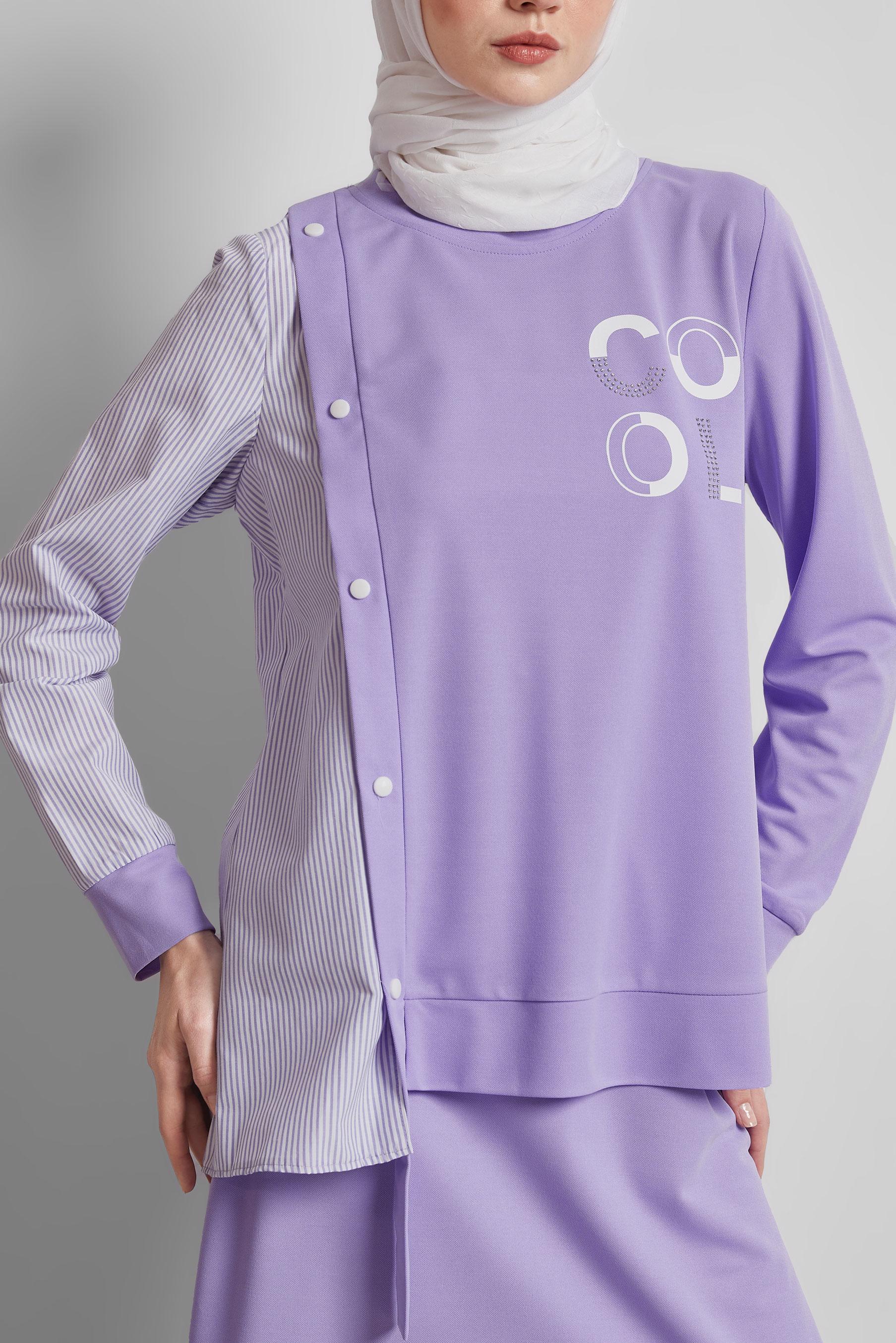 Tesettür giyim MOR ETEKLİ EŞOFMAN TAKIM 44747