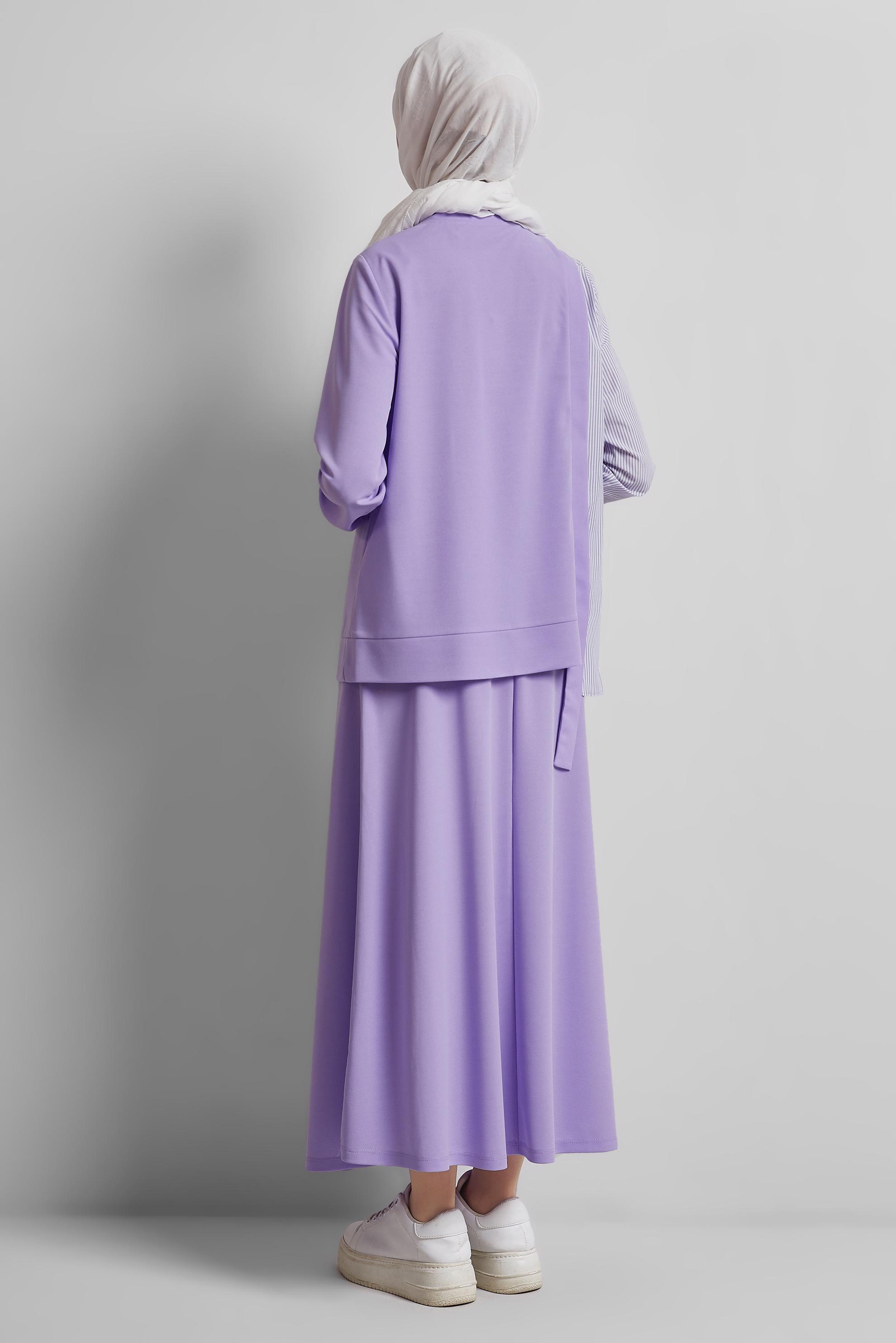 Tesettür giyim MOR ETEKLİ EŞOFMAN TAKIM 44747