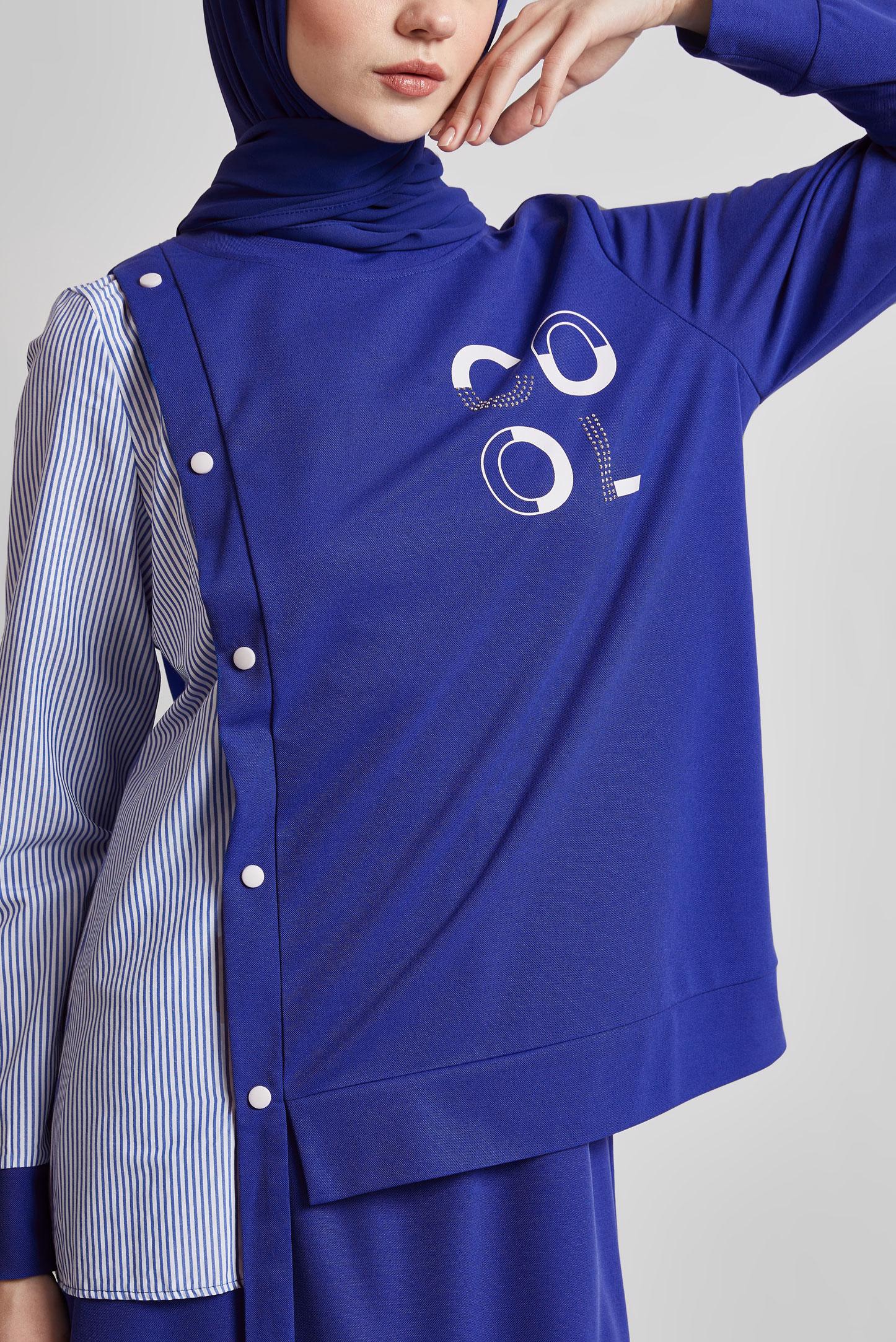 Tesettür giyim LACİVERT ETEKLİ EŞOFMAN TAKIM 44747