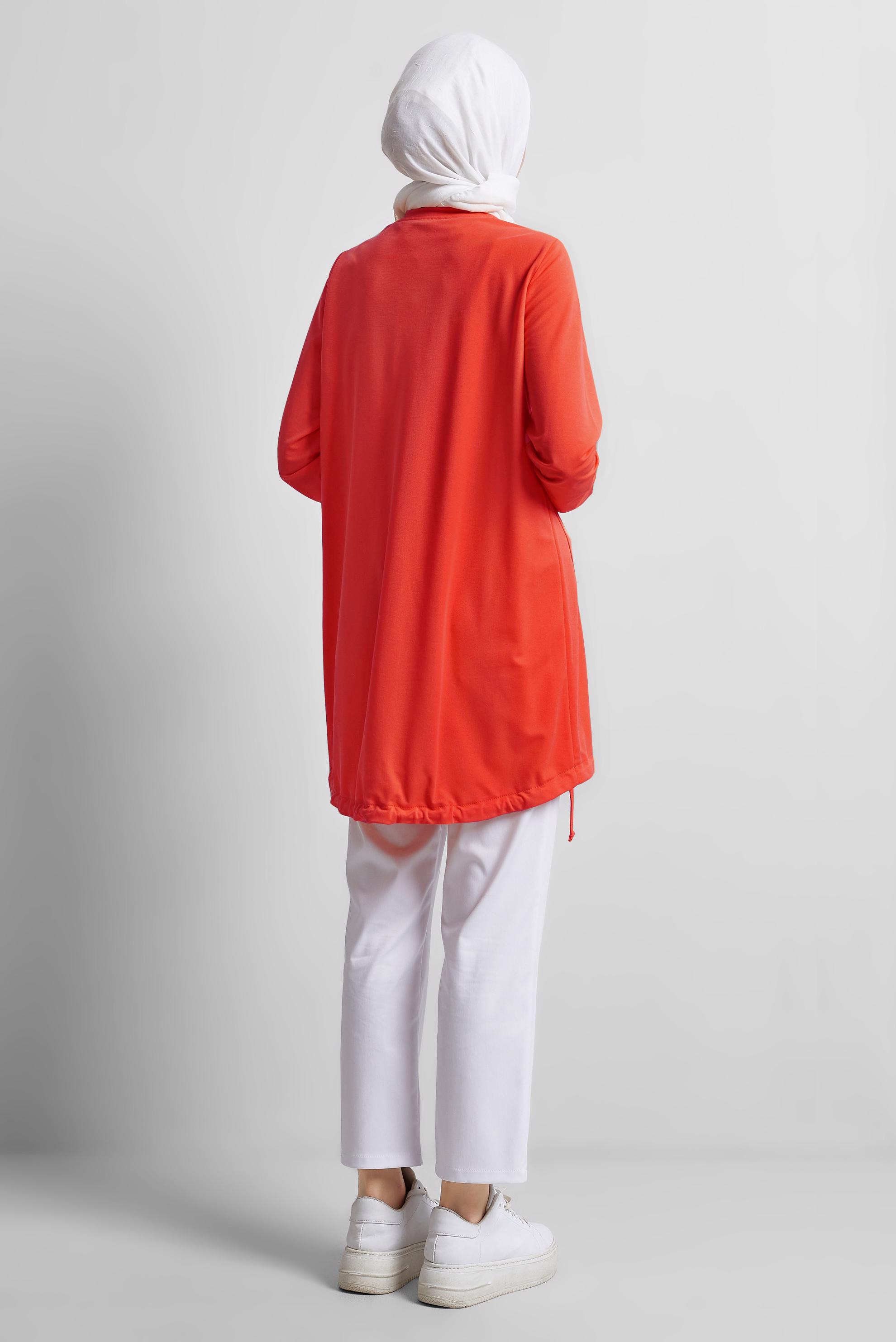 Vêtements hijab ROUGE TUNIQUE DE SURVÊTEMENT IMPRIMÉE 44765