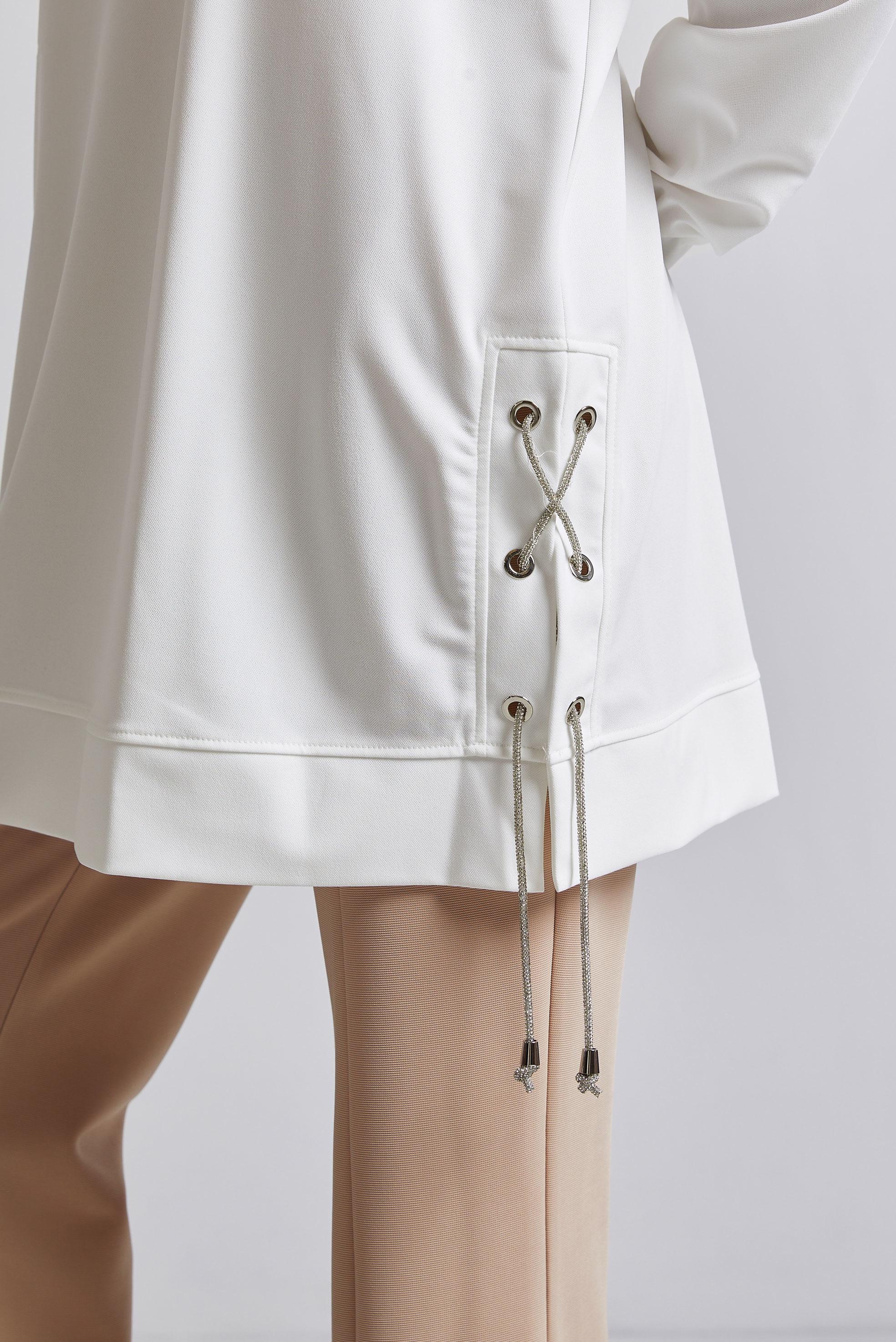 Tesettür giyim BEYAZ BAĞCIKLI EŞOFMAN TUNİK 44767