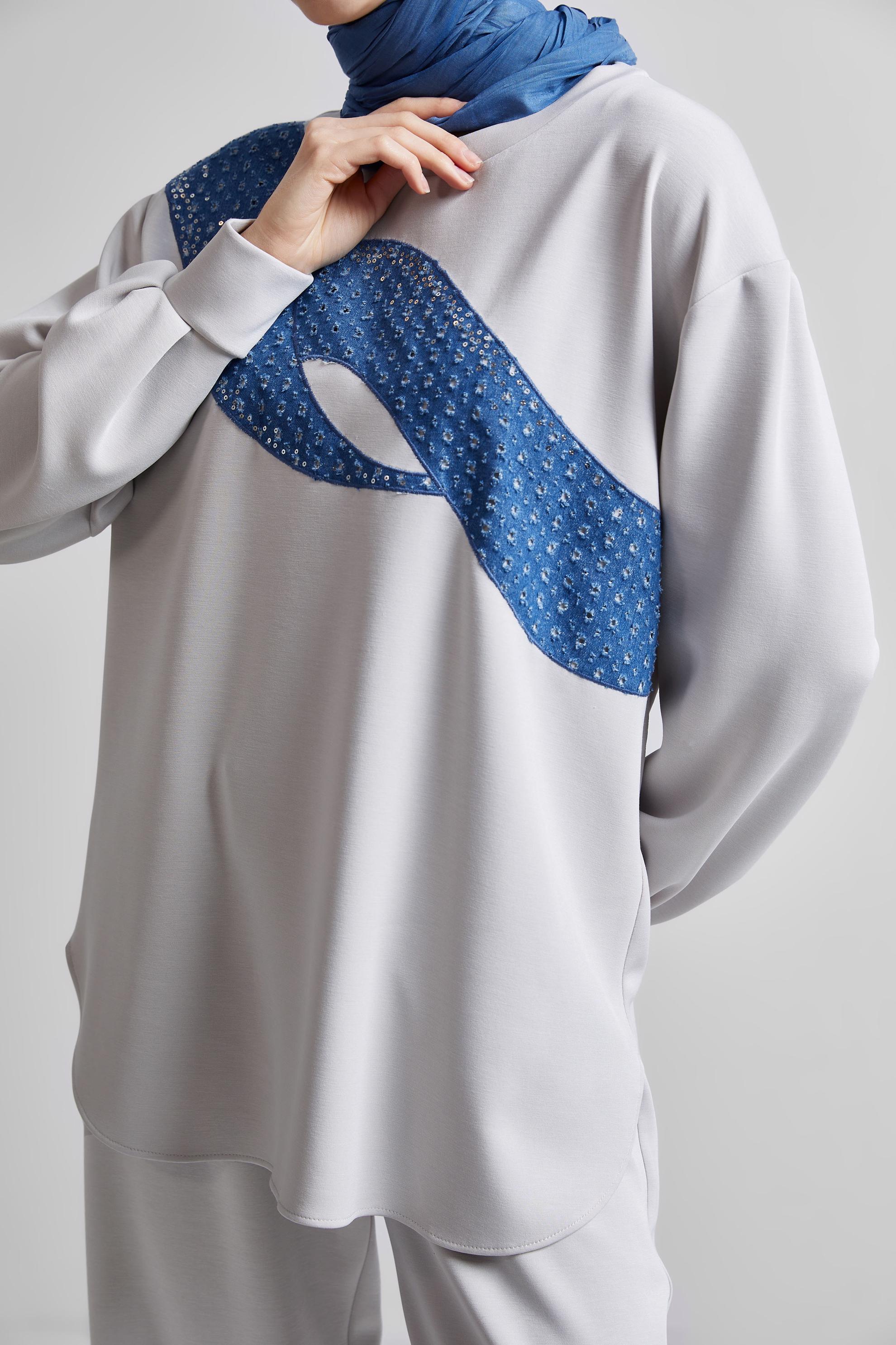 Tesettür giyim BEJ PANTOLONLU EŞOFMAN TAKIM 45336