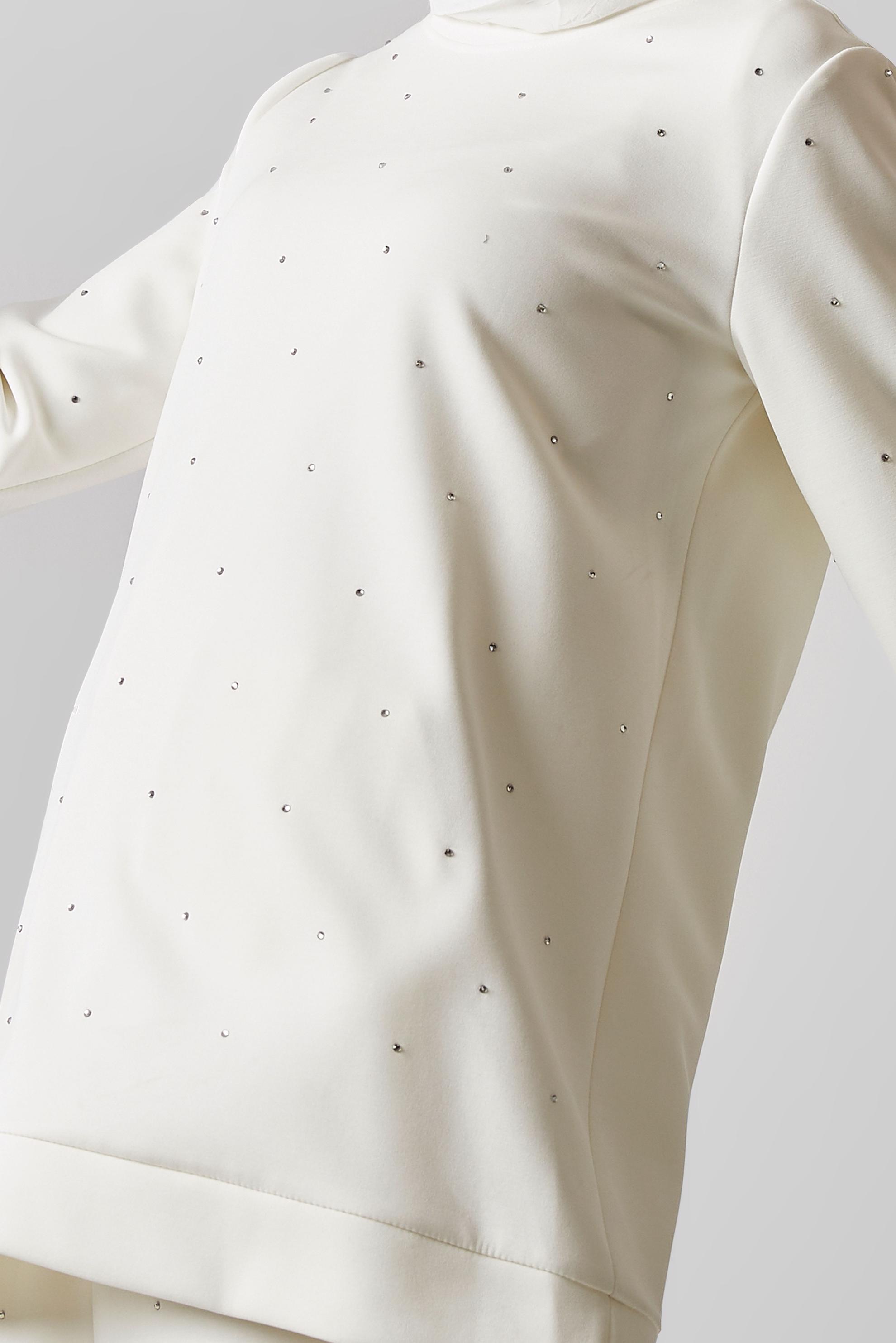 Tesettür giyim BEYAZ PANTOLONLU TAŞLI EŞOFMAN TAKIM 45381