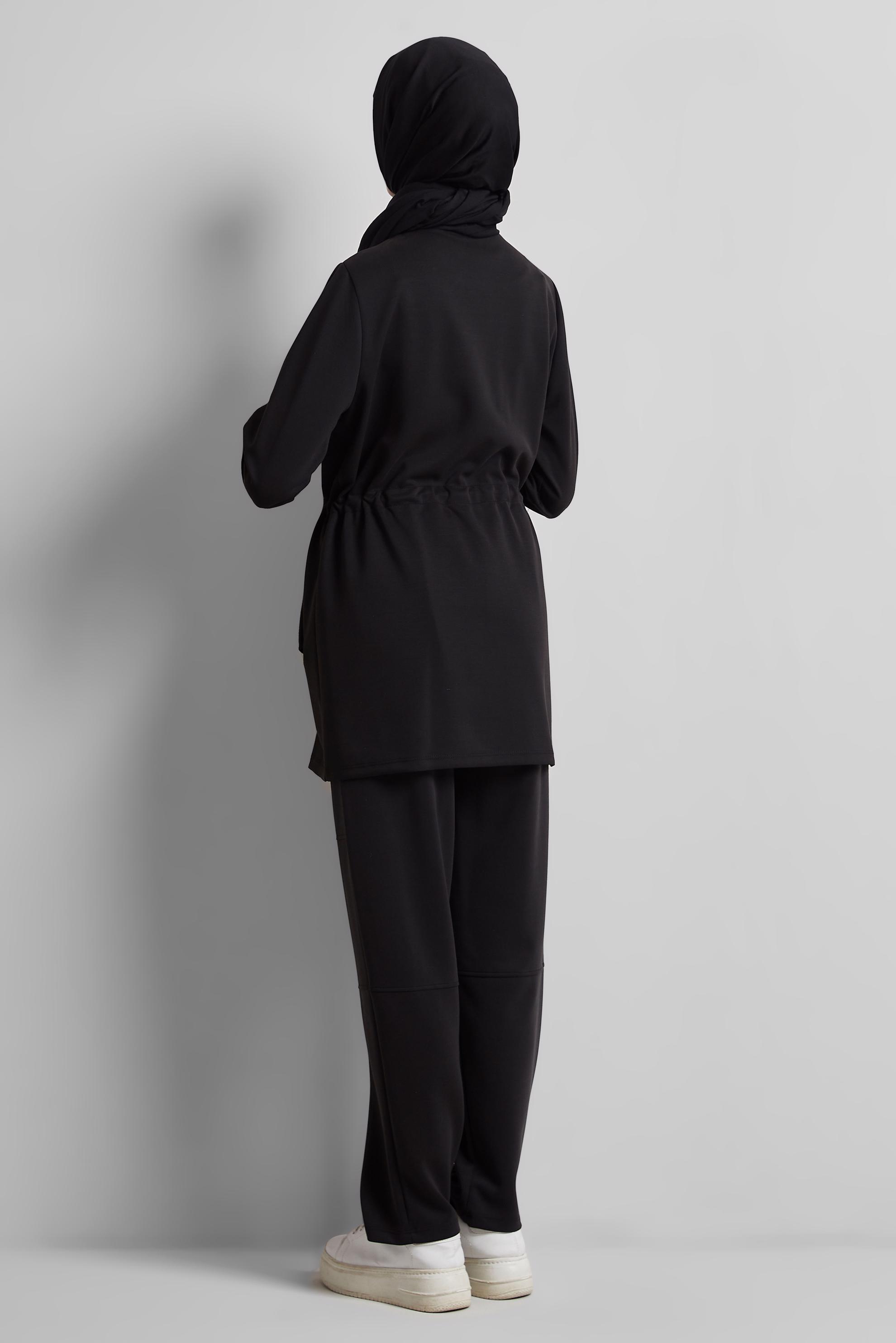 Tesettür giyim SİYAH PANTOLONLU EŞOFMAN TAKIM 45386