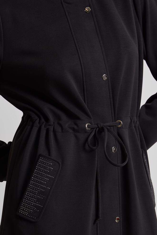 Hijab-Kleidung SCHWARZ TRAININGSANZUG-SET MIT HOSE 45386 - ALVİNA