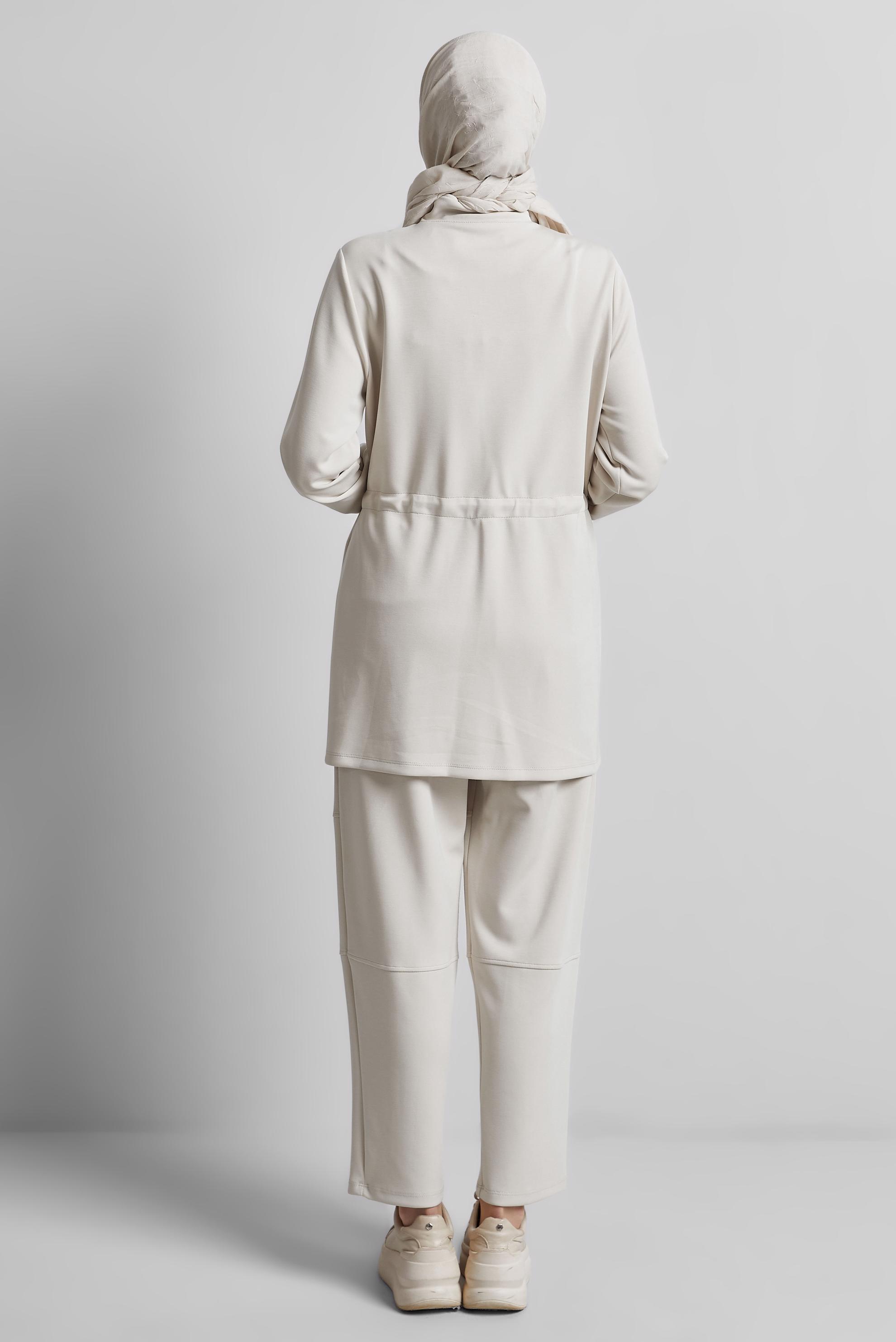 Tesettür giyim BEJ PANTOLONLU EŞOFMAN TAKIM 45386