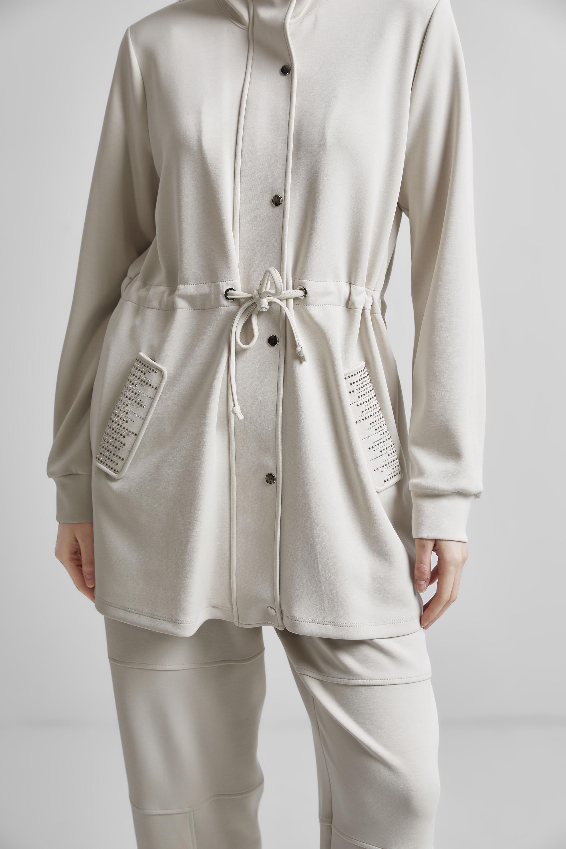 Tesettür giyim BEJ PANTOLONLU EŞOFMAN TAKIM 45386