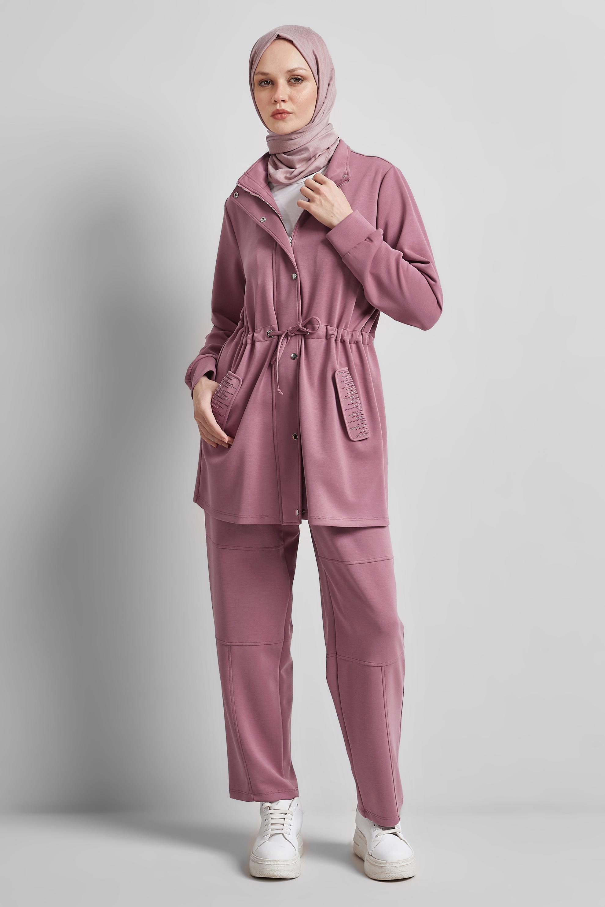 Tesettür giyim PEMBE PANTOLONLU EŞOFMAN TAKIM 45386