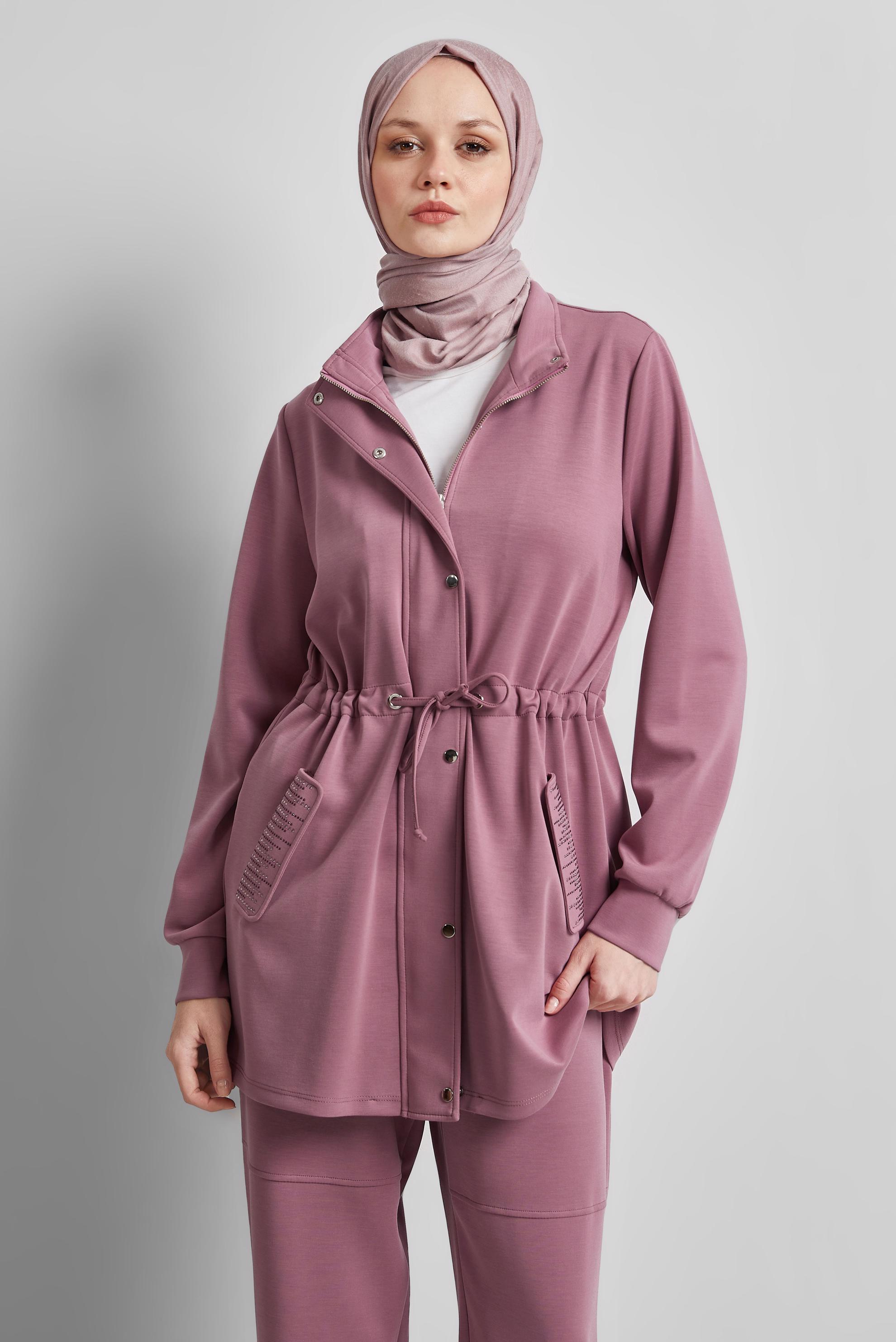 Tesettür giyim PEMBE PANTOLONLU EŞOFMAN TAKIM 45386