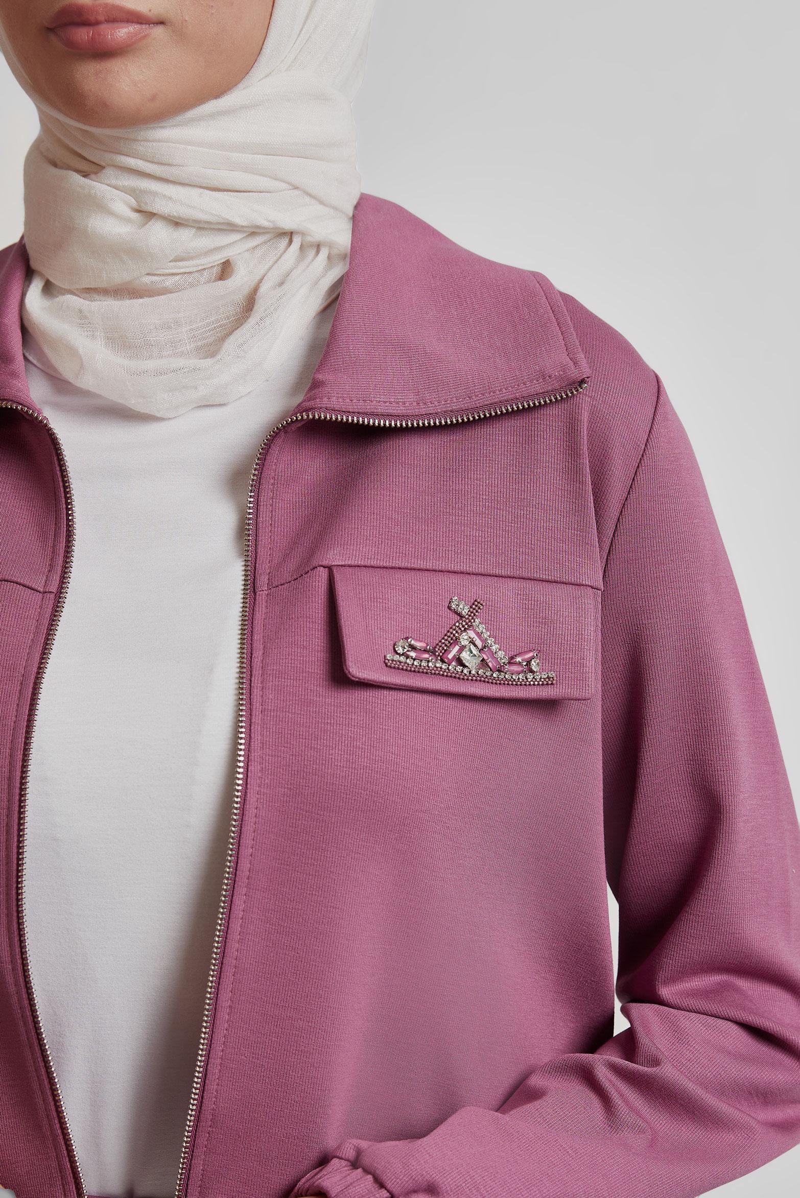 Vêtements hijab ROSE COMBINAISON JUPE AVEC GEMME 45387