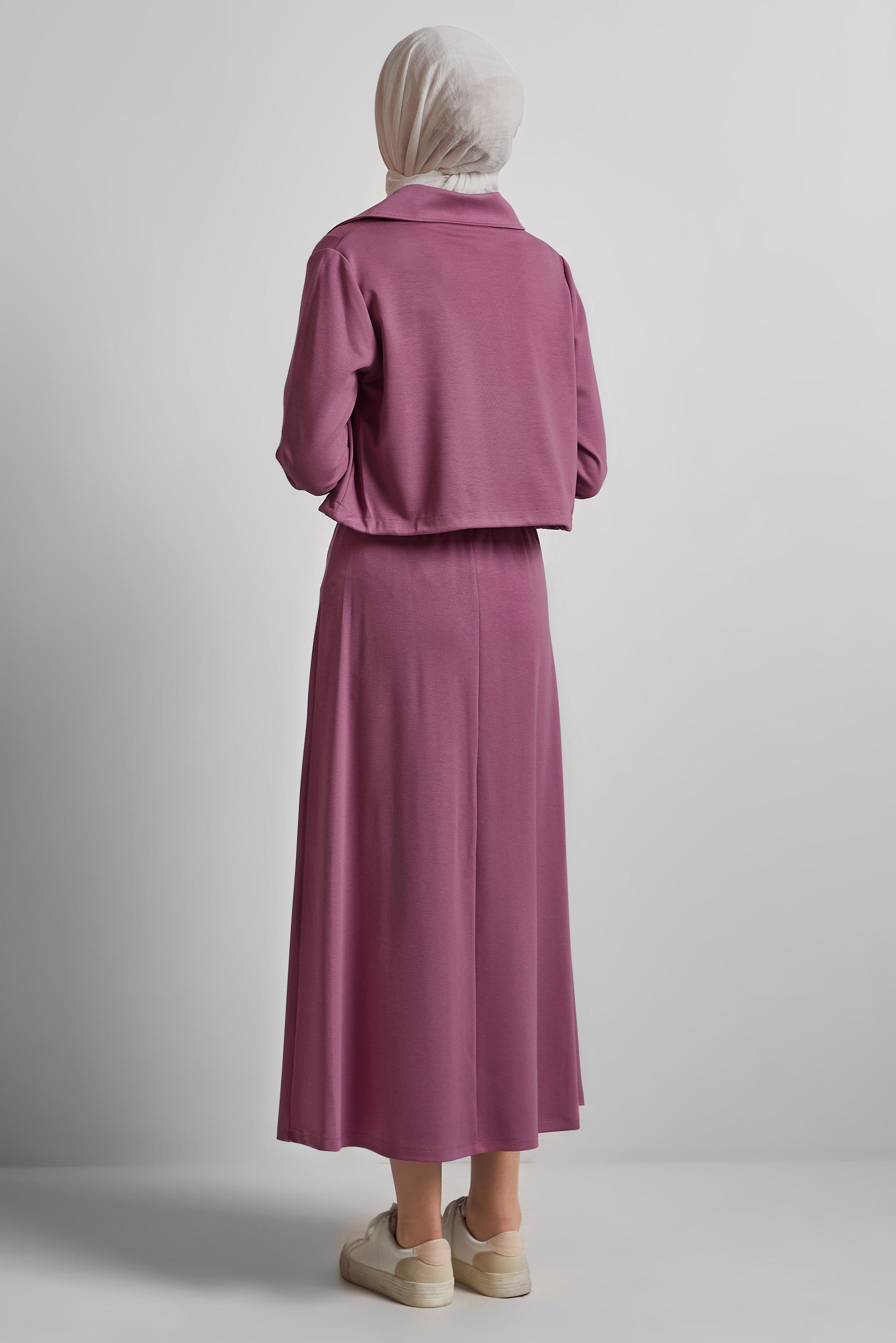 Vêtements hijab ROSE COMBINAISON JUPE AVEC GEMME 45387