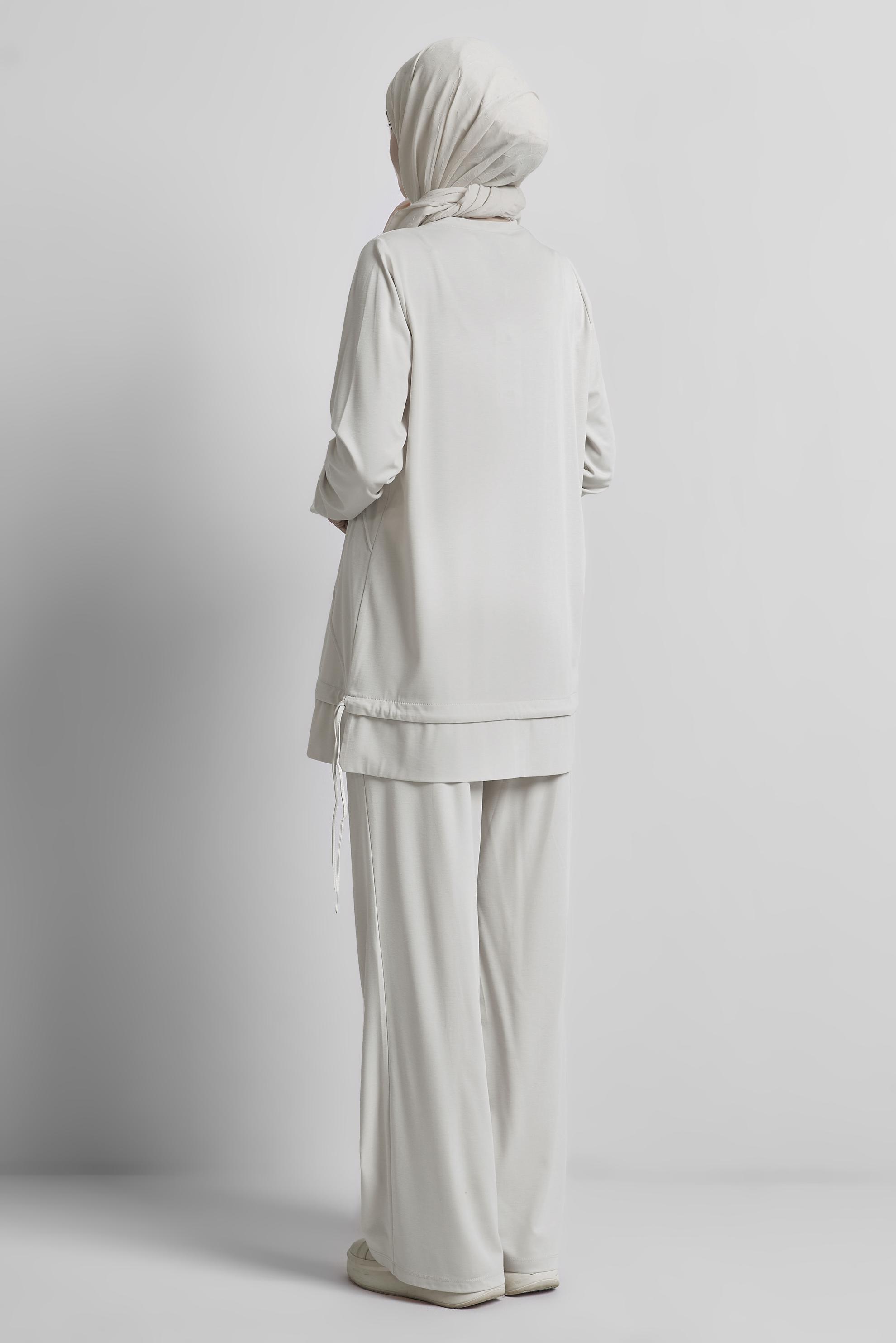 Tesettür giyim BEJ PANTOLONLU EŞOFMAN TAKIM 45388