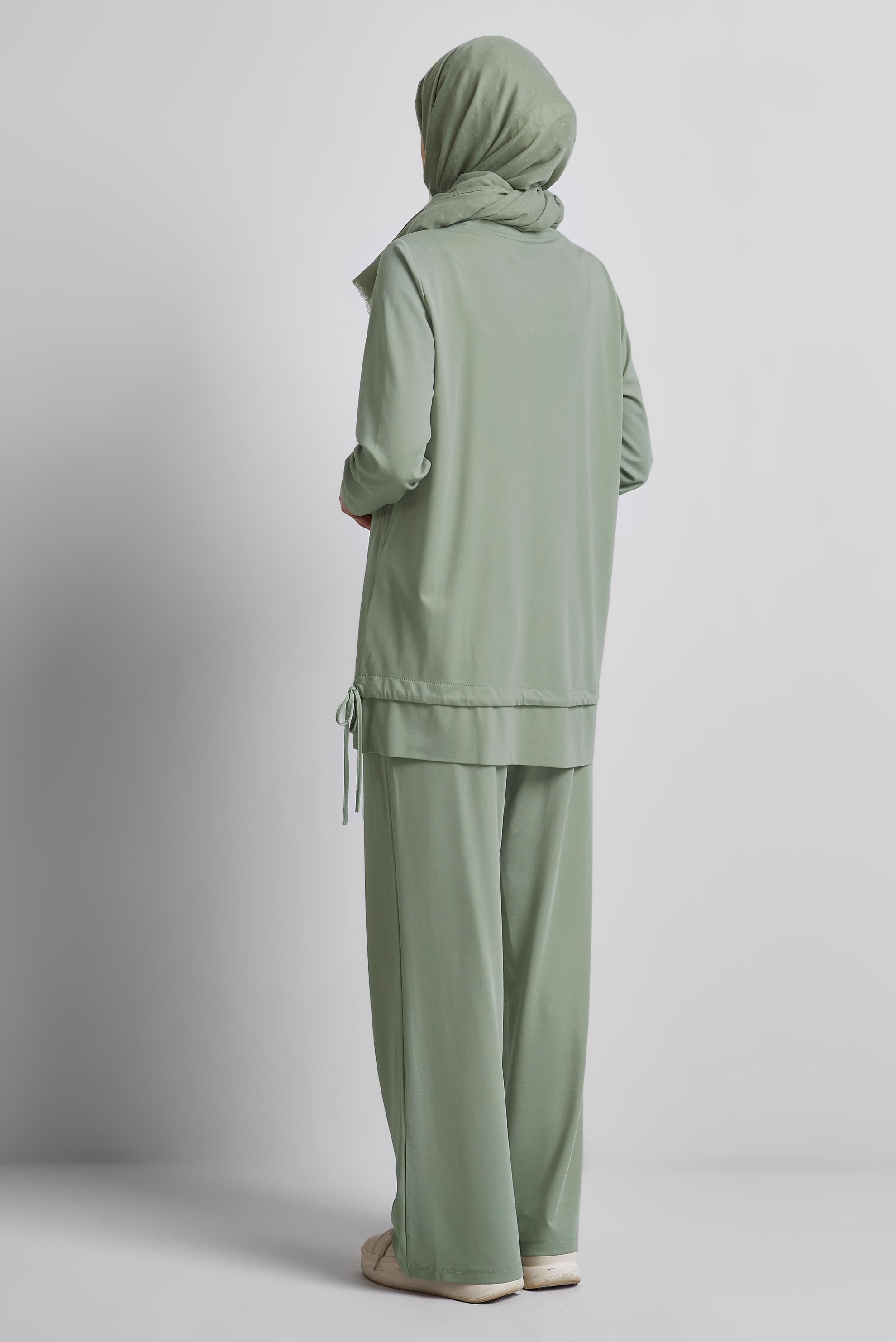Tesettür giyim YEŞİL PANTOLONLU EŞOFMAN TAKIM 45388