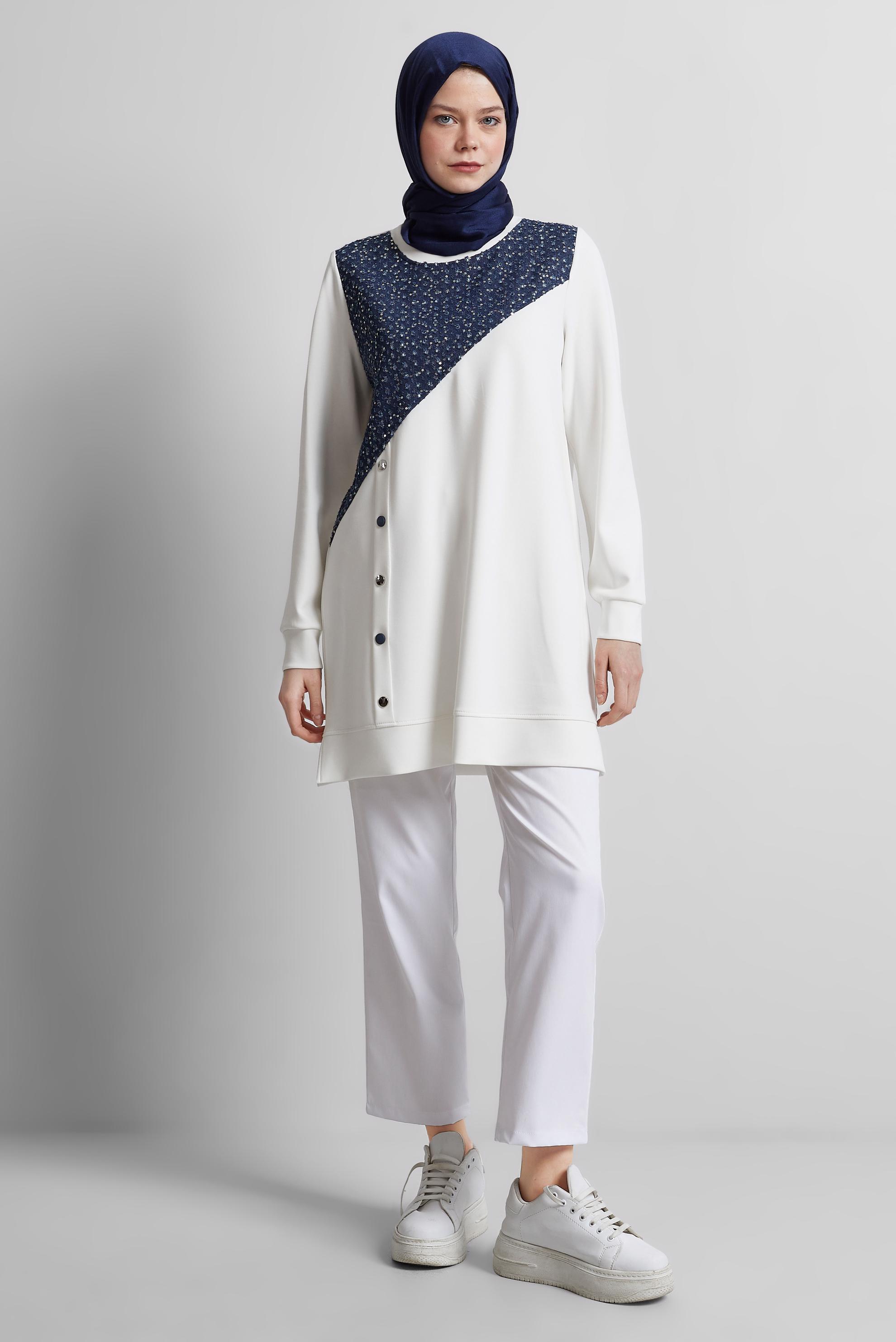 Hijab clothing WHITE TRACKSUIT TUNIC 45391