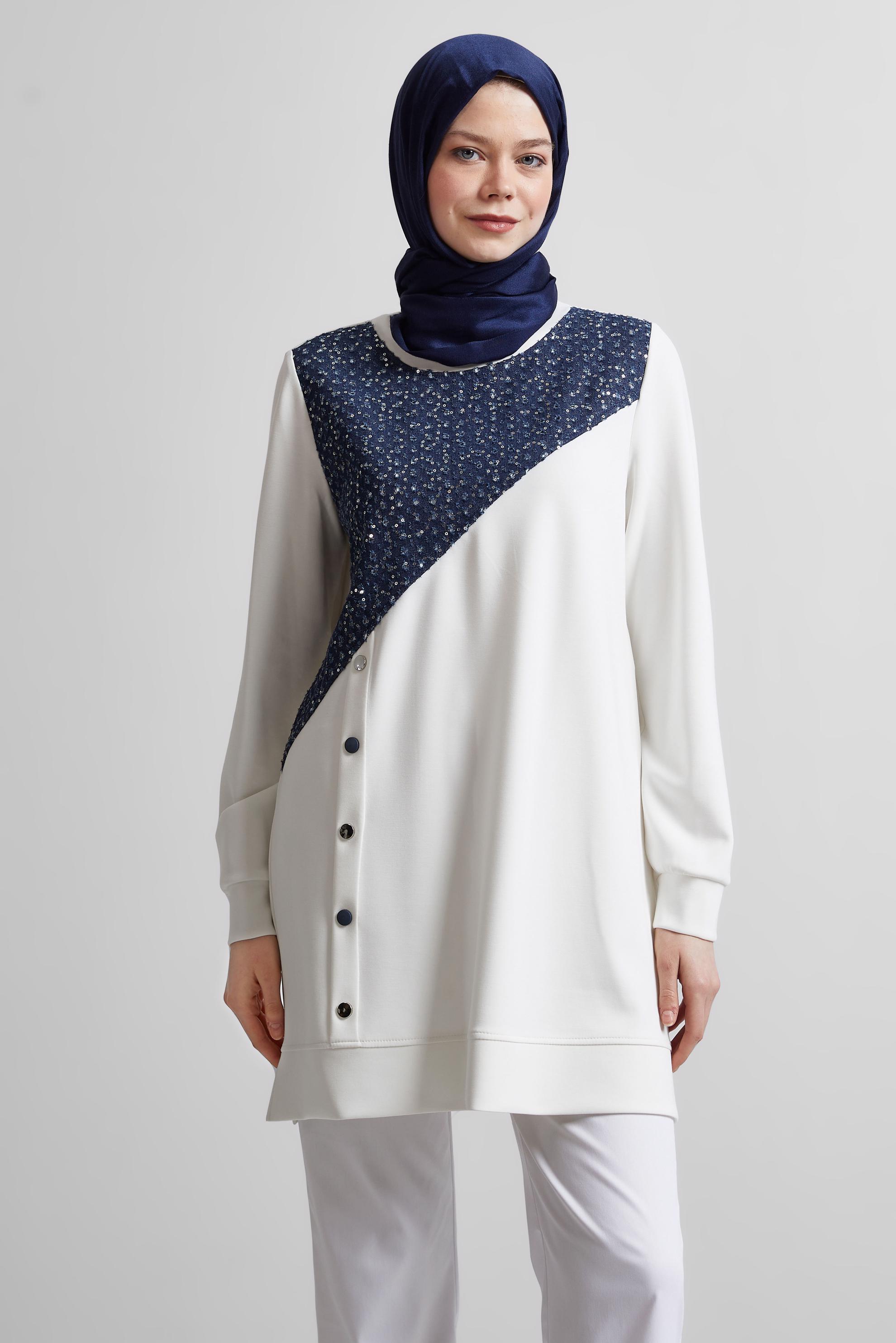 Hijab clothing WHITE TRACKSUIT TUNIC 45391