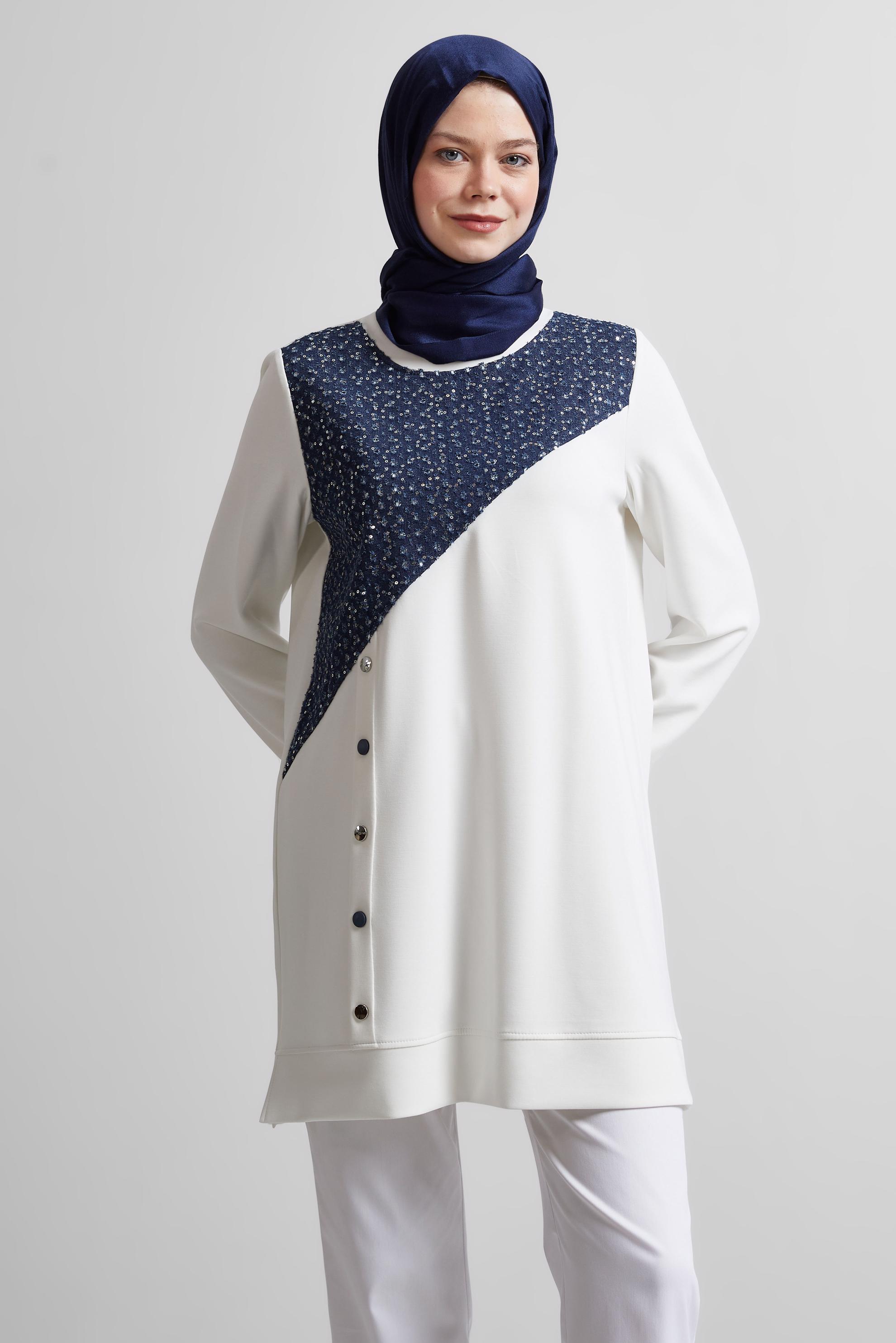 Hijab clothing WHITE TRACKSUIT TUNIC 45391