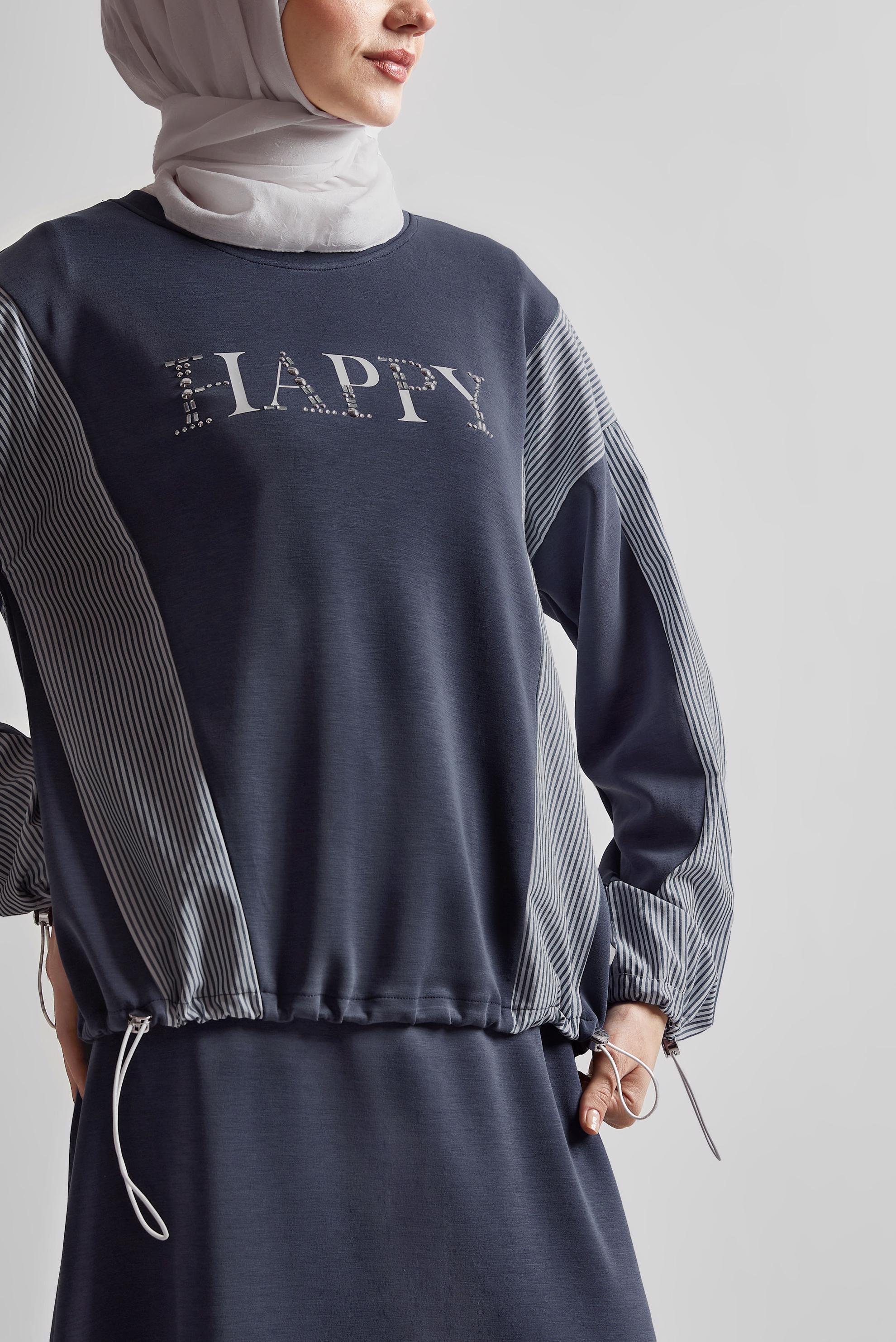 Tesettür giyim GRİ ETEKLİ EŞOFMAN TAKIM 45439